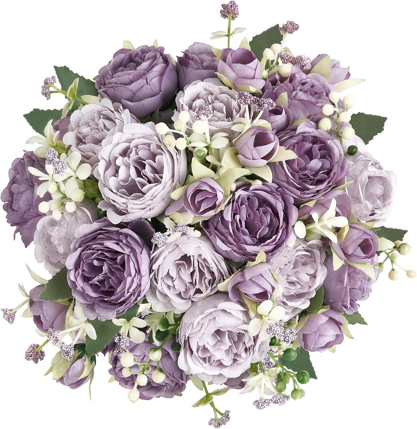 Mkono Peonies Artificial Flowers, Small Silk Flowers for Home Decor Indoor Fake Bouquet Faux Floral Arrangements Dining Table Centerpieces for Kitchen Party Decor Pink - Image 6