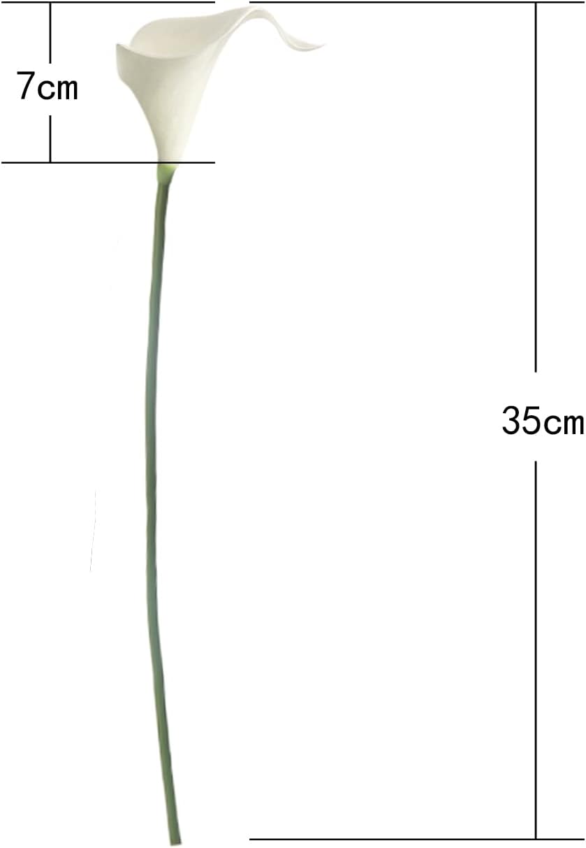 Letjolt White Calla Lily 12Pcs Artificial Flowers Bouquet for Wedding Bride Shower Blessing Gift Home Decoration Faux Calla Lilies Flower, White - Image 2