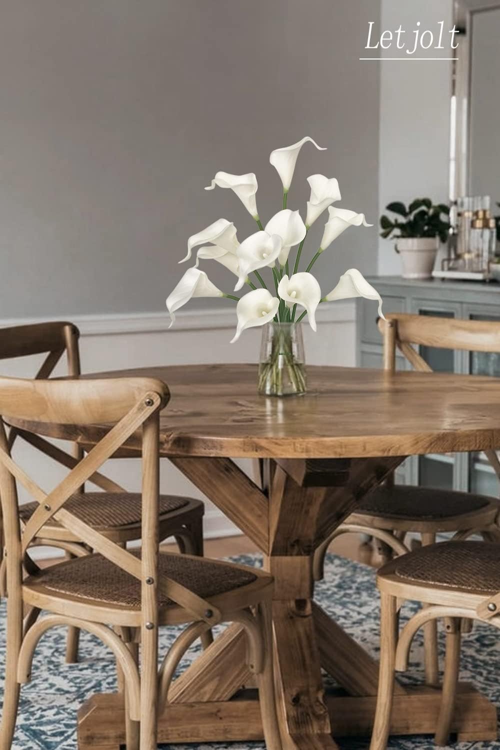 Letjolt White Calla Lily 12Pcs Artificial Flowers Bouquet for Wedding Bride Shower Blessing Gift Home Decoration Faux Calla Lilies Flower, White - Image 3