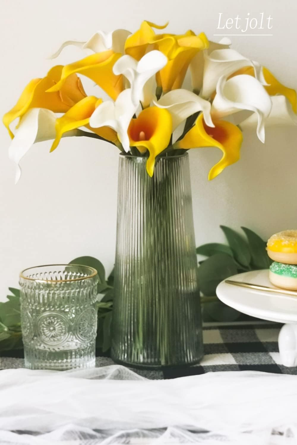 Letjolt White Calla Lily 12Pcs Artificial Flowers Bouquet for Wedding Bride Shower Blessing Gift Home Decoration Faux Calla Lilies Flower, White - Image 5