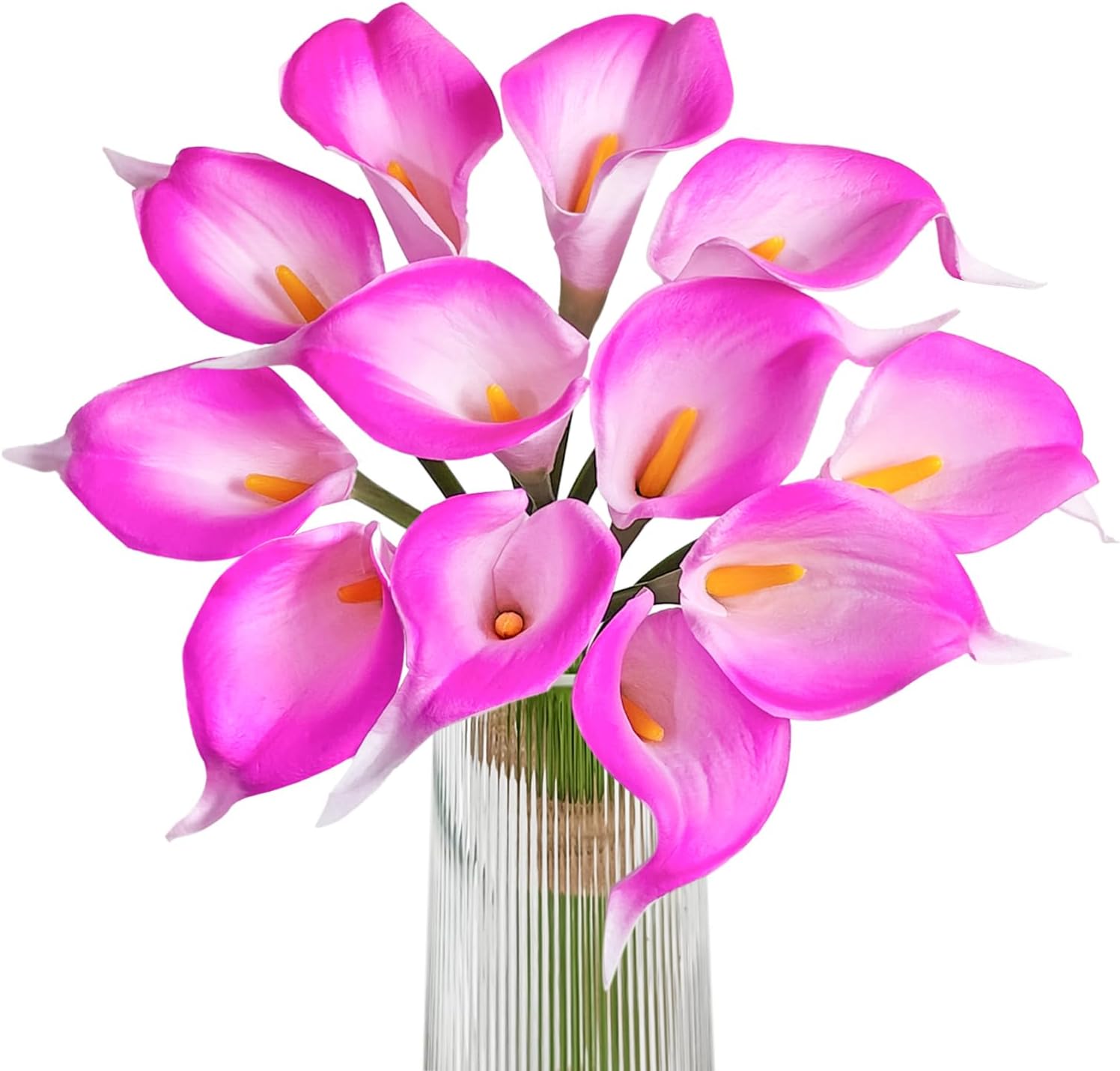 Letjolt White Calla Lily 12Pcs Artificial Flowers Bouquet for Wedding Bride Shower Blessing Gift Home Decoration Faux Calla Lilies Flower, White - Image 6