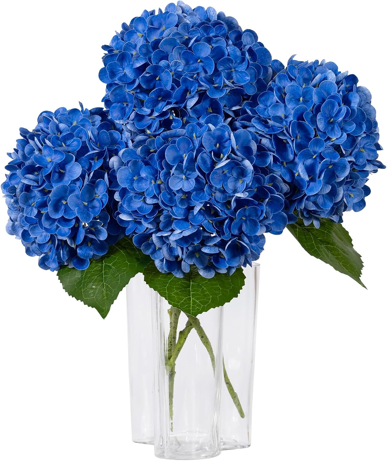 DuHouse 3Pcs Large Hydrangea Artificial Flowers,20 inch Latex Real Touch Hydrangeas Lifelike Hydrangea Flower for Home Wedding Bouquets Centerpieces Party Living Room Decoration(Light Green) - Image 6