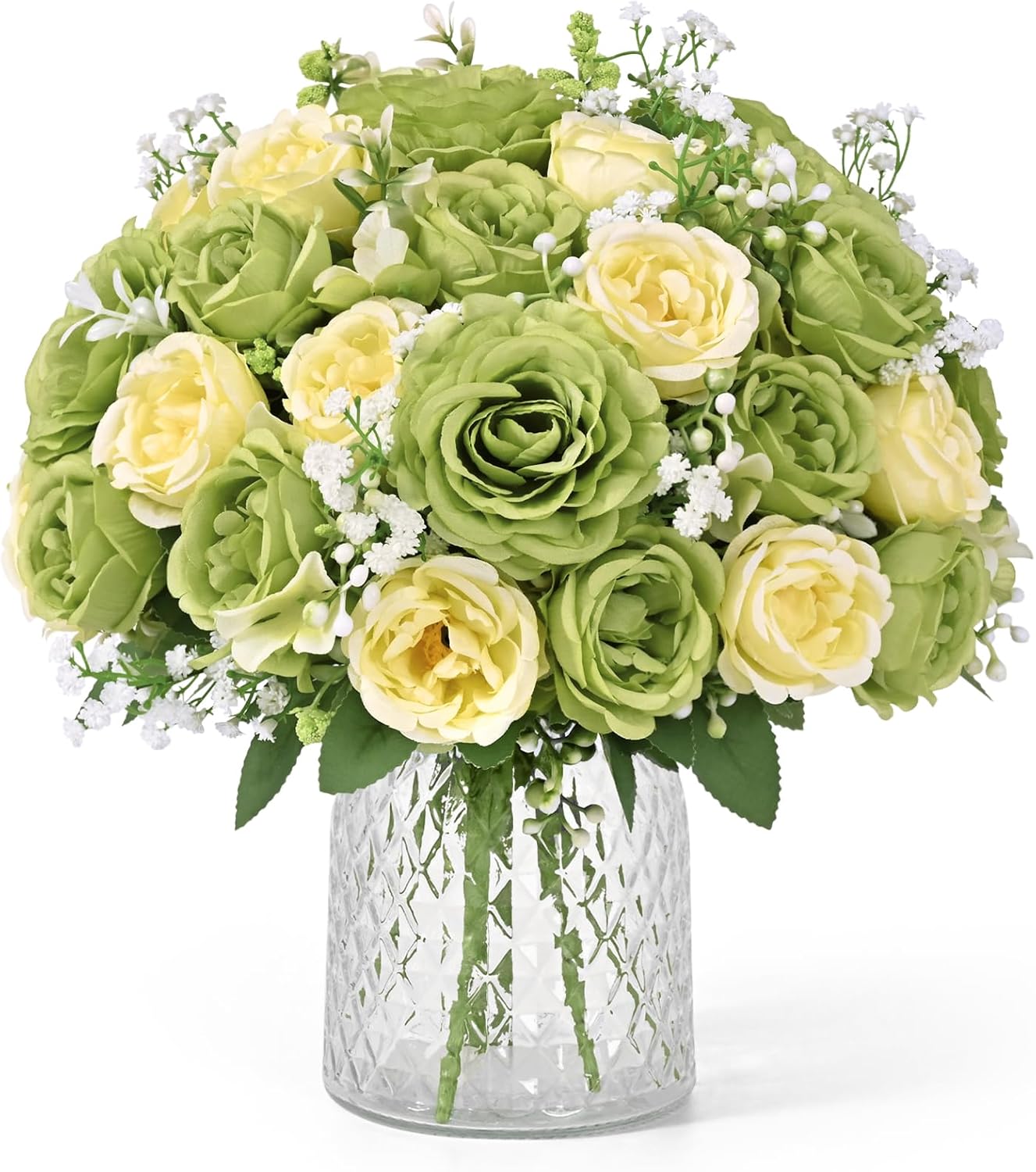 Yastouay 2 Bouquets Peonies Artificial Flowers, Mixed Pink Fake Peonies with Large Bloom, Silk Peony Flowers Faux Peony Bouquet for Wedding Centerpieces, Table, Vase & Home Decor - Image 9