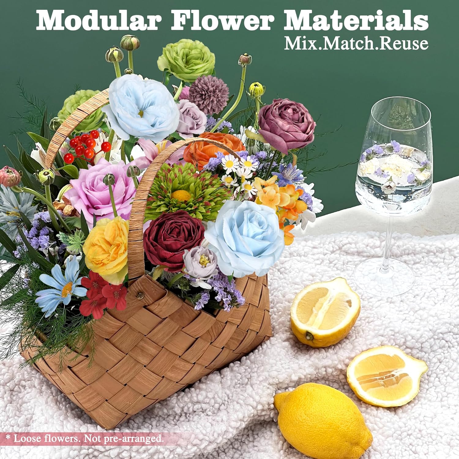 YZXZM Artificial Flowers Combo Box, 38PCS Fake Flowers, Silk Flower Mix with Wire Stem, DIY Wedding Bridal Bouquet for Arrangement, Shower Party Home Décor, Multi Color - Image 3