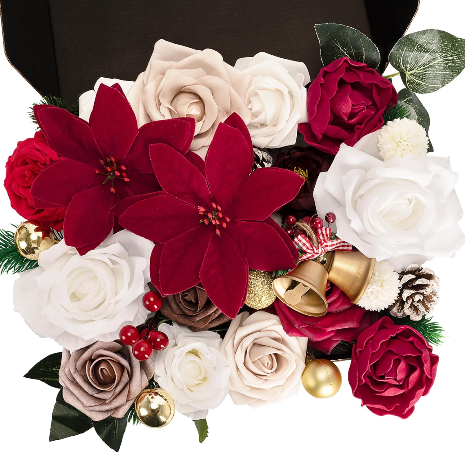 YZXZM Artificial Flowers Combo Box, 38PCS Fake Flowers, Silk Flower Mix with Wire Stem, DIY Wedding Bridal Bouquet for Arrangement, Shower Party Home Décor, Multi Color - Image 6