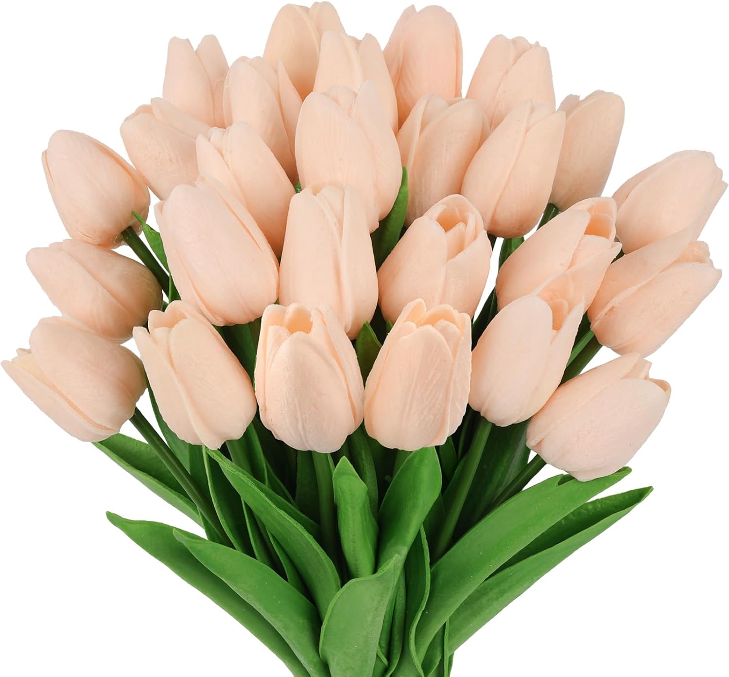 MACTING Yellow Artificial Tulip Flowers - 13.7" 30PCS Real Touch Fake PU Tulips Bouquet Faux Spring Flowers for Floral Arrangements Table Centerpiece Kitchen Home Valentines Day Easter Decorations - Image 7