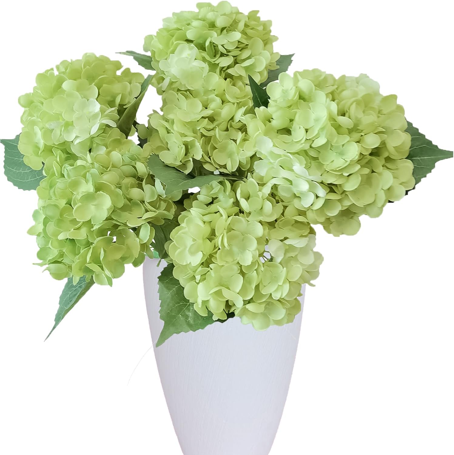 6PCS Premium White Hydrangea Artificial Flowers Bouquets, Ivory Silk Hydrangea Flowers Heads with Stems, Fake Hydrangeas Flowers Arrangement, Faux Hydrangea Decor for Home Wedding Party Baby Shower - Image 6