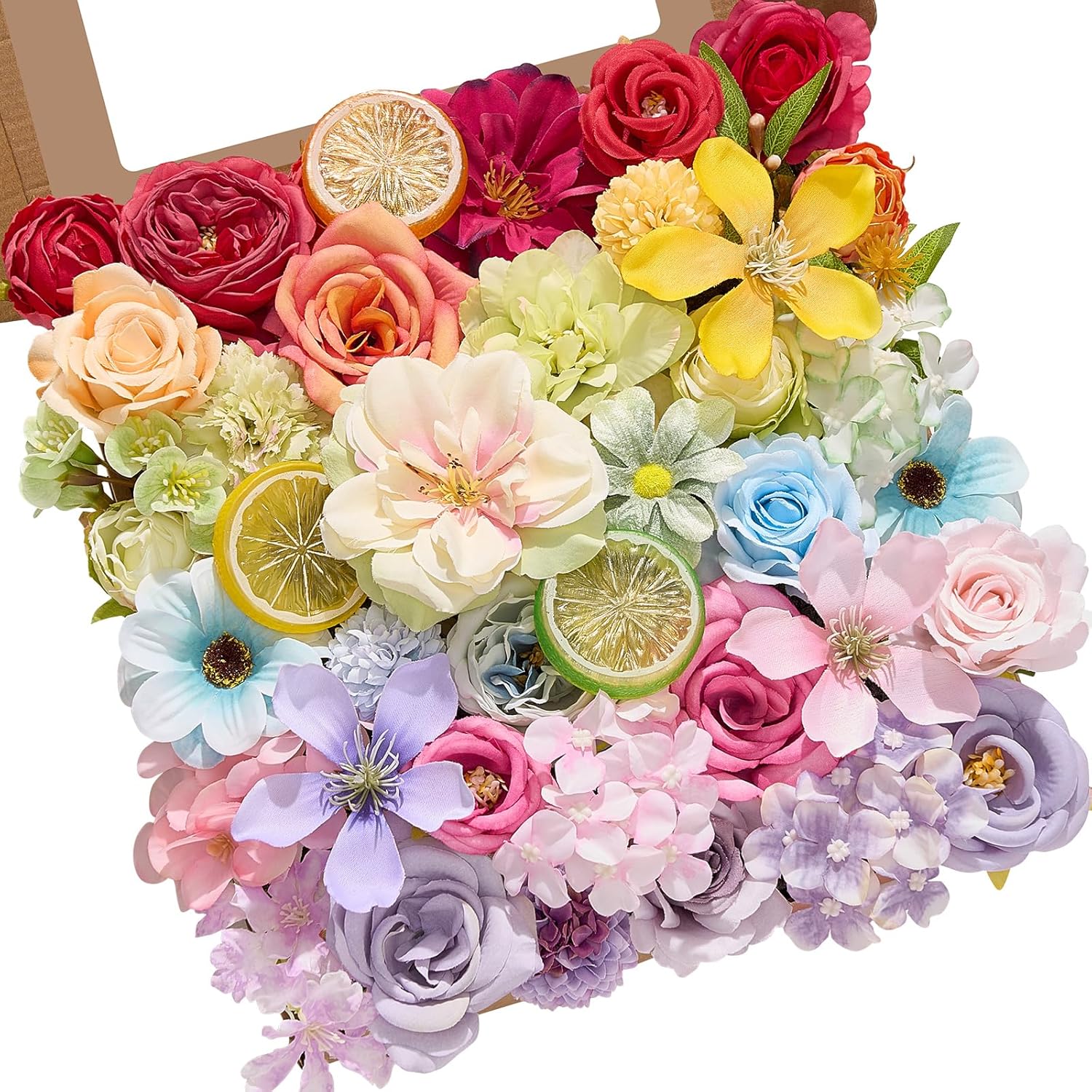 Alecono Artificial Flowers, Dusty Pink Silk Fake Flowers for DIY Wedding Bridal Bouquets, Wedding Cake Flowers for Table Centerpieces Baby Shower Birthday Party Home Decorations - Image 9