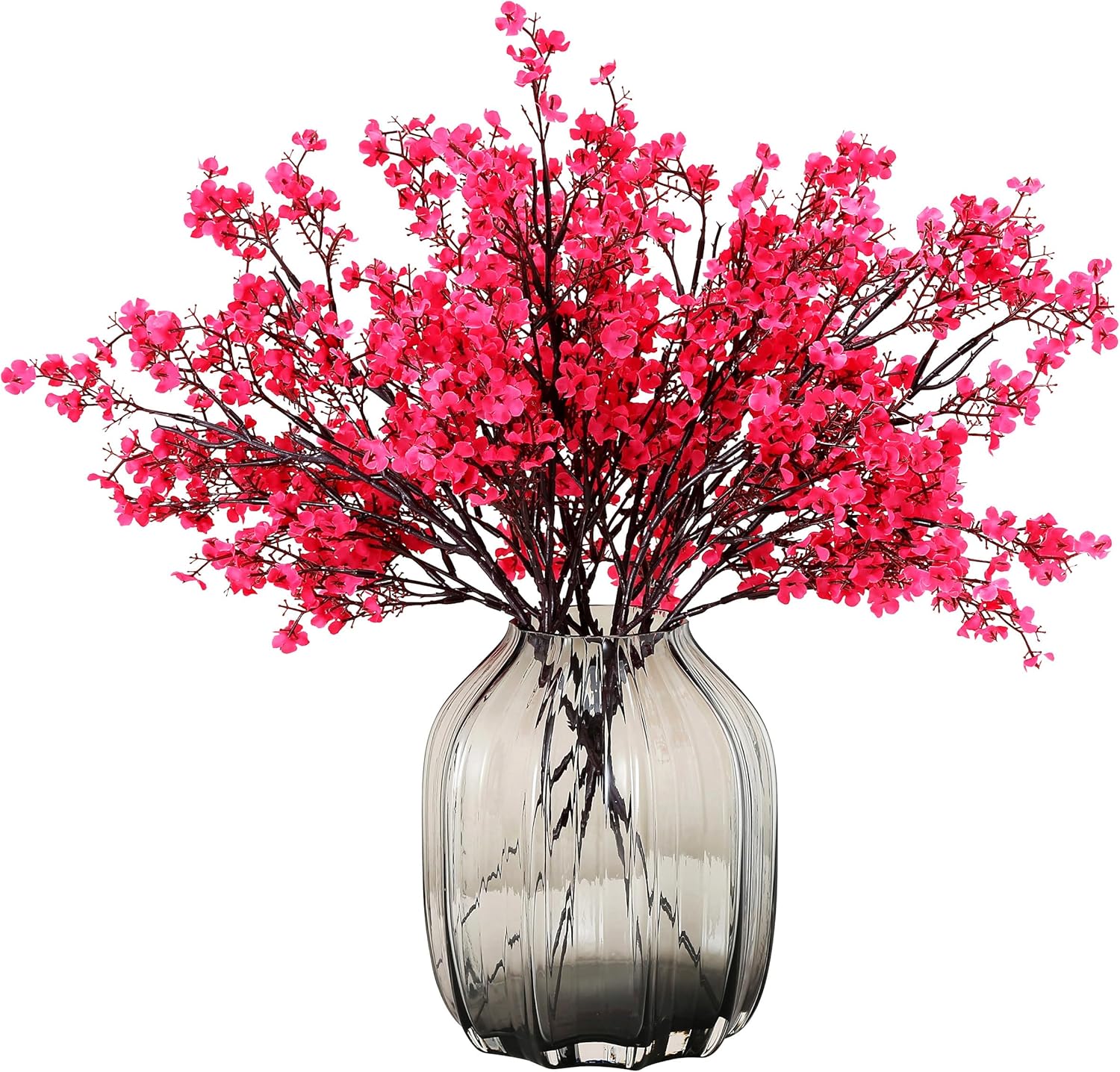 JAKY-Global Babys Breath Silk Artificial Flowers 6 Bundle European Fake Flowers Decor Wedding Party Fall Stems Decoration Bouquets DIY Home Garden,Farmhouse,Living Room Decor (Beige Brown-6pcs) - Image 6