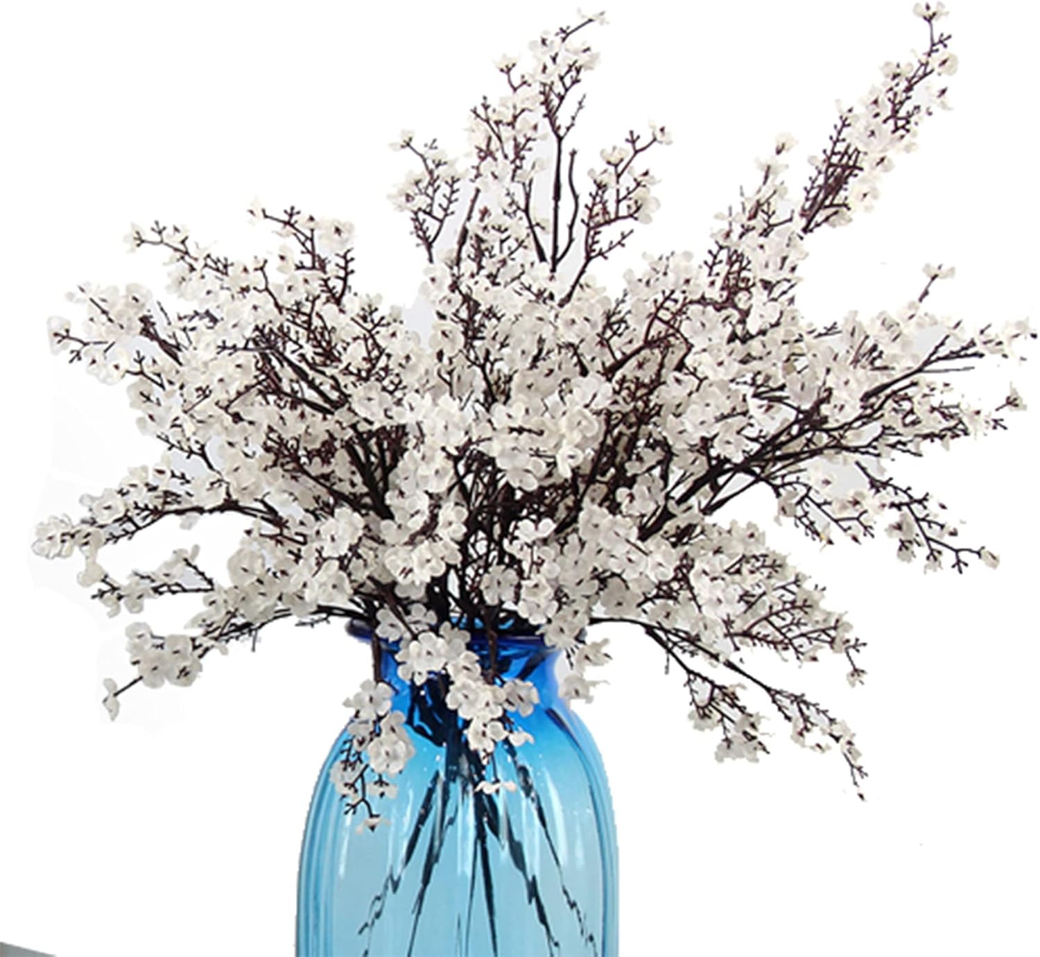 JAKY-Global Babys Breath Silk Artificial Flowers 6 Bundle European Fake Flowers Decor Wedding Party Fall Stems Decoration Bouquets DIY Home Garden,Farmhouse,Living Room Decor (Beige Brown-6pcs) - Image 9