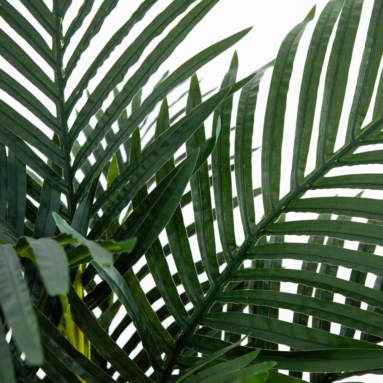 Nearly Natural 4ft Golden Cane Palm, Double Stalk Artificial Tree With Lush Realistic Foliage Maintenance Free Indoor Faux Palm Plant For Living Room, Easy Setup, Perfect Tropical Decoration - Image 6