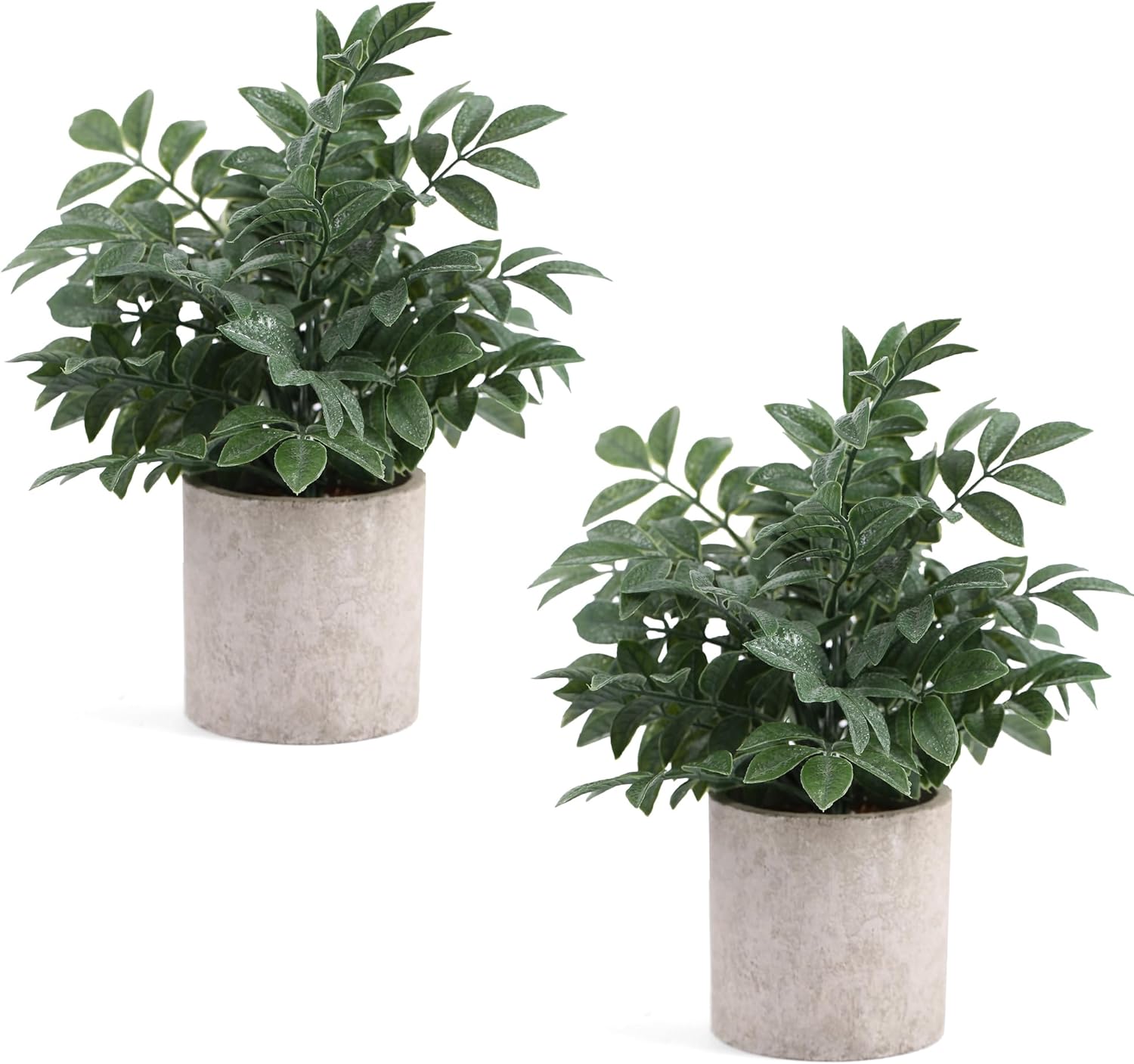 Coferset 2 Pack Small Fake Plants Eucalyptus Potted Artificial Plants for Shelf Desk Home Bathroom Farmhouse Room Coffee Table Decor (Sage Green) - Image 8