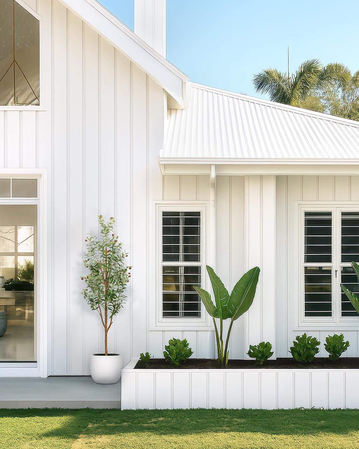 LuceAlberi 6FT Artificial Olive Tree - Indoor Tall Faux Olive Trees with Planter&Basket, Large Fake Olive Silk Tree Realistic Olive Plants with Branches and Fruits for Home Decor Office Living Room - Image 8