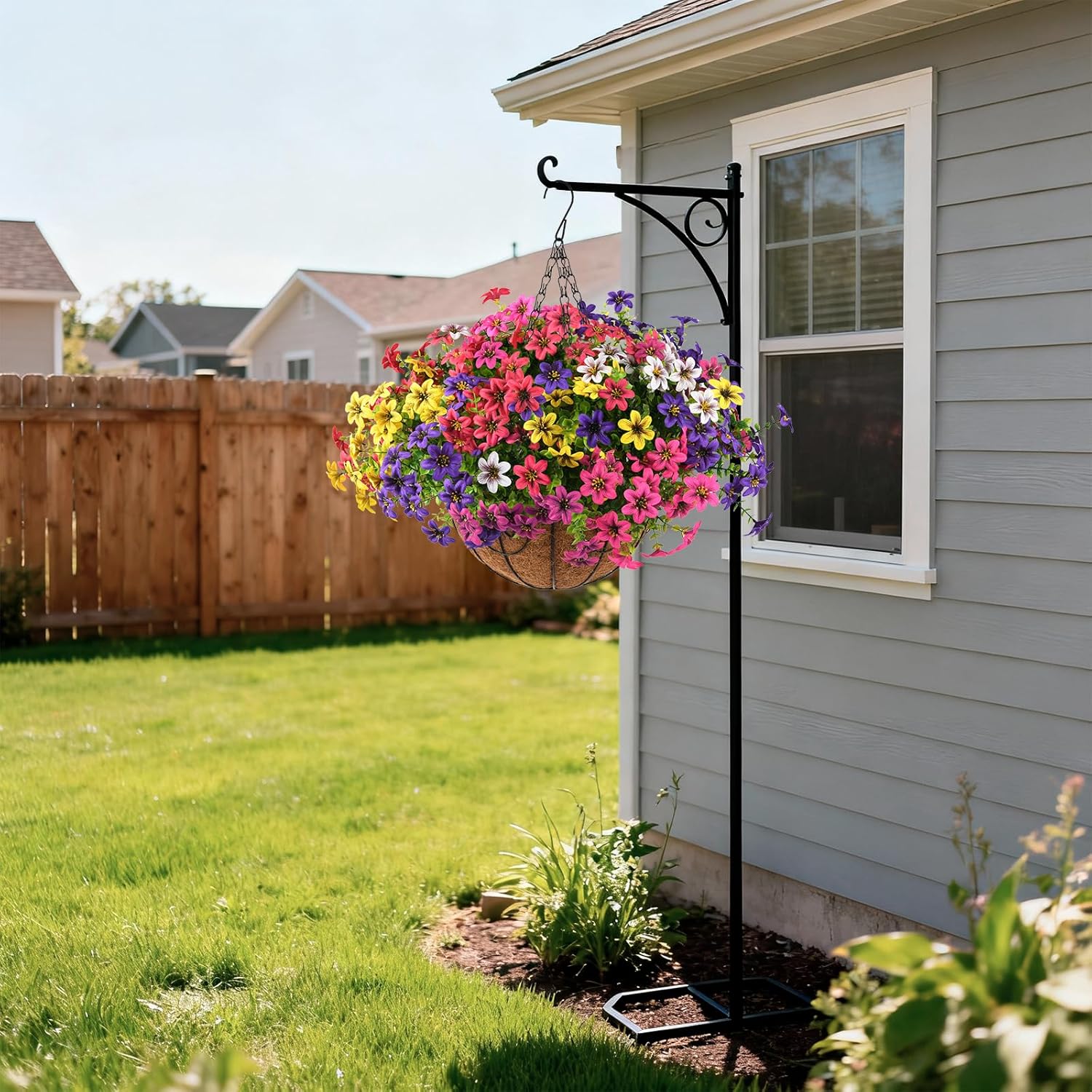 Artificial Flowers for Outdoor Faux Flower Spring Decoration, 12 Bundles Fake Plants Silk Daisy Bulk UV Resistant Realistic for Outside Porch Patio Balcony Planter Yard Garden Home Decor(Mixed 2) - Image 6