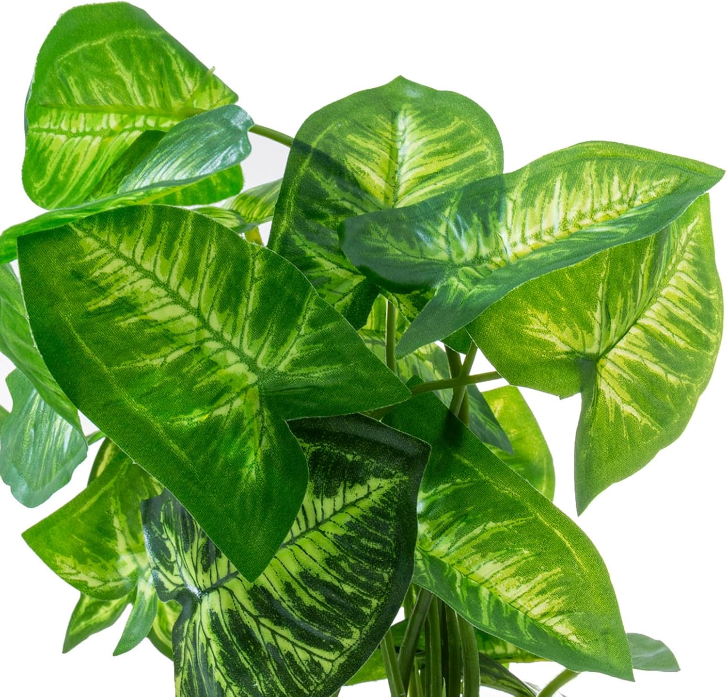 MyGift Set of 3 Fake Plants, Small Artificial Potted Plants Indoor in Clear Glass Pot, 9.5 Inch Faux Plant for Home Decor - Image 5