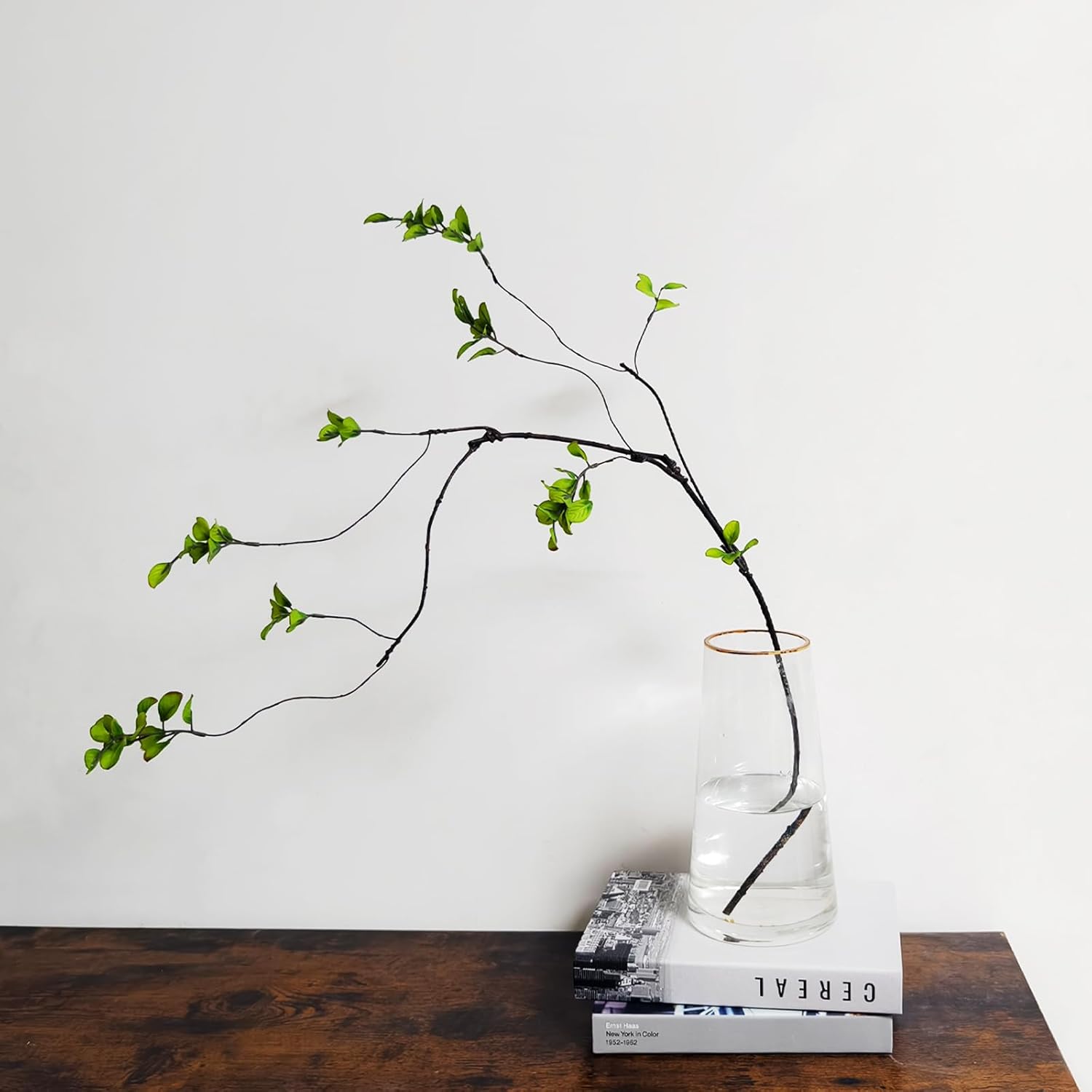 Cherica 4 Pcs Artificial Ficus Branches Faux Eucalyptus Stems, 47.2 Inch Fake Greenery Stems Artificial Plants for Vase Filler Decoration, Fake Leaves Branches Centerpieces Decor - Image 5