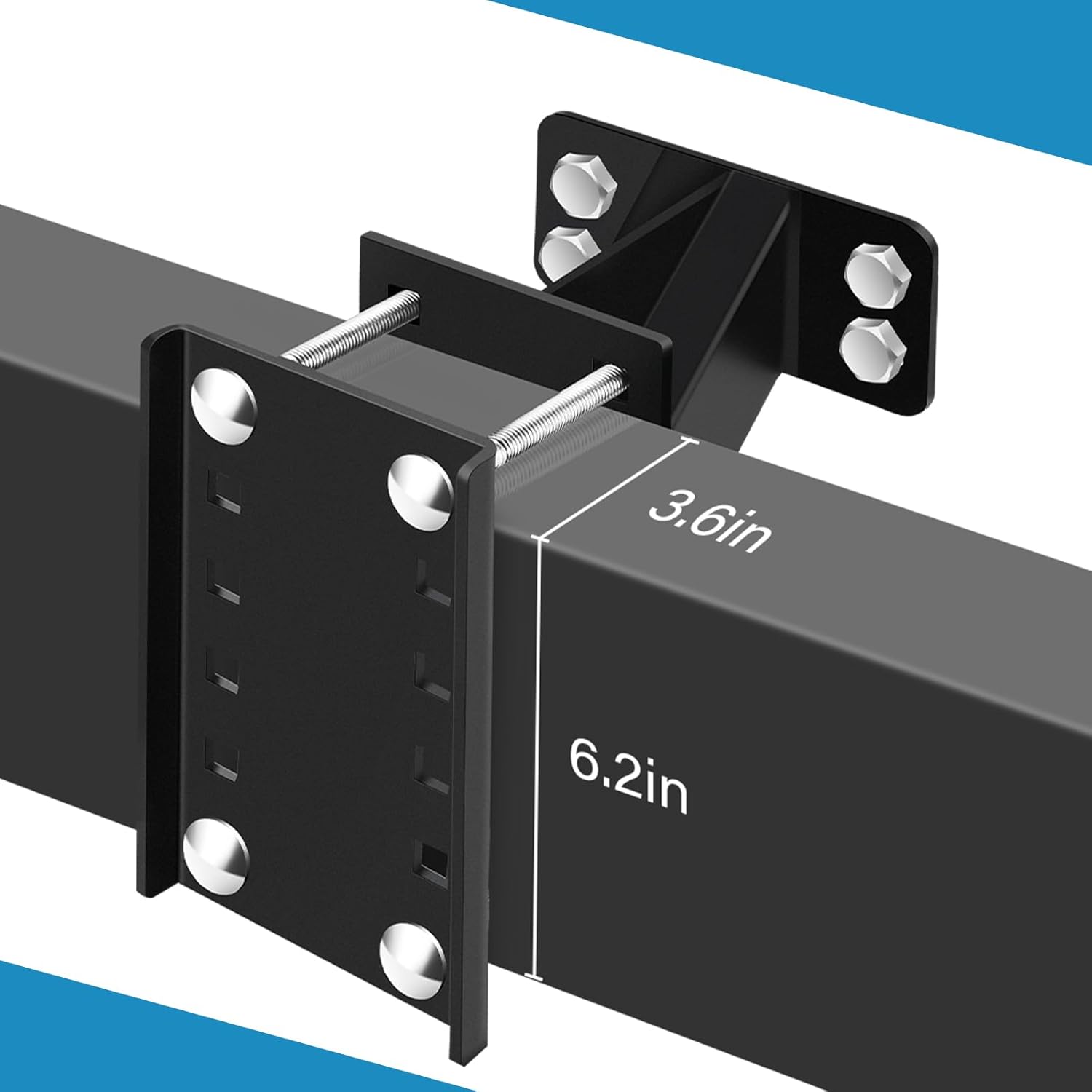 GADFISH Spare Tire Carrier,Spare Tire Mount Boat Trailer Carrier Bracket,Heavy Duty Lock Holder,Fits 4 & 5 & 6 Lugs Trailer Wheels on 4", 4.5'', 4.75'', 5'' and 5.5'' Bolt Patterns,Holds up to 150 Lbs - Image 3