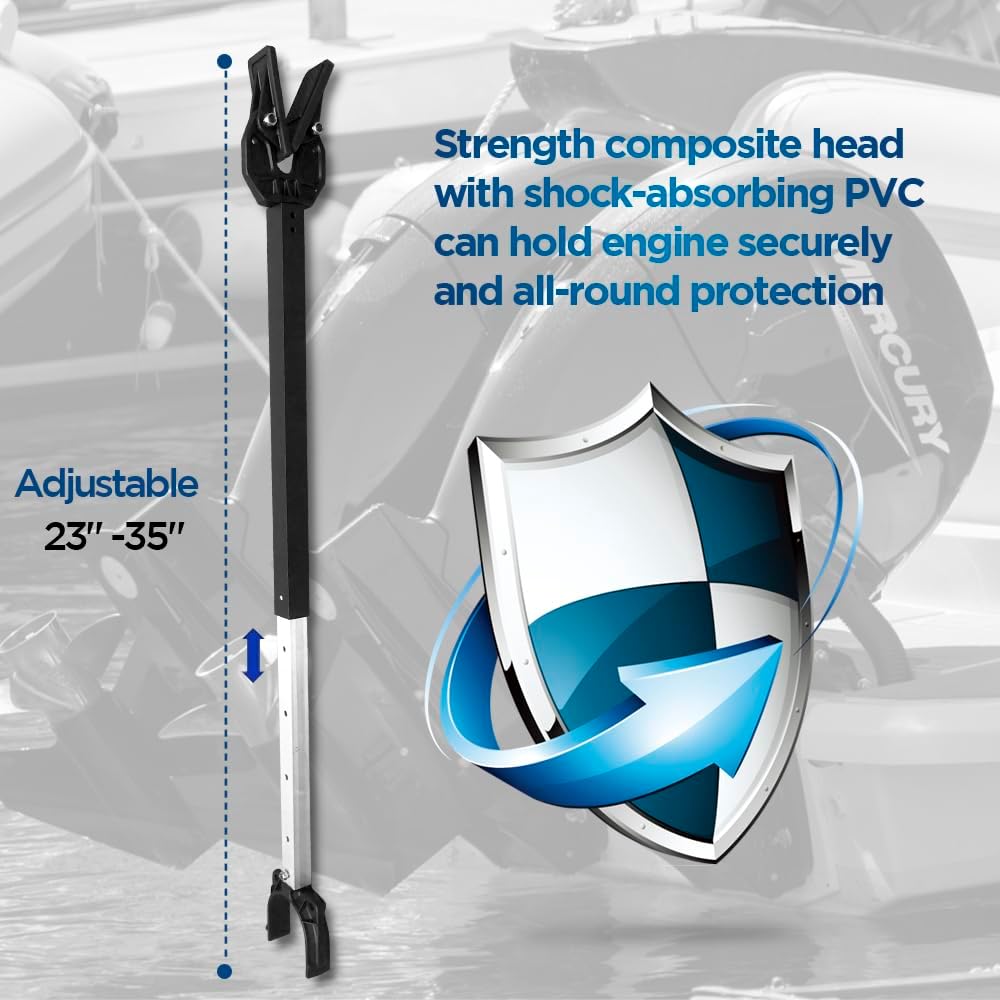 Boat Transom Saver Adjustable Shock Absorbing Boat Transom Saver with Composite Head Ideal for Holds Engine, Roller and Trailer Mounts - Image 2