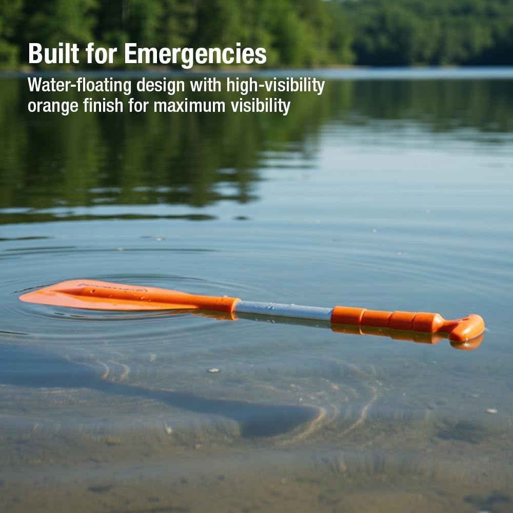 Attwood Emergency Telescoping Paddle for Boating, Orange