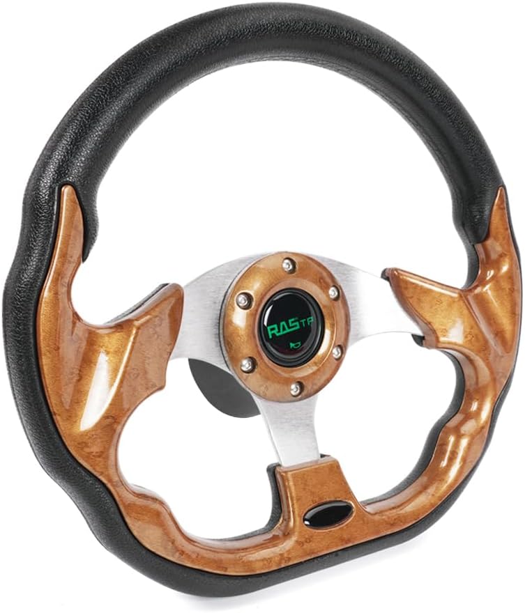 RASTP 12.6 Inch Boat Steering Wheel with 3/4u201C Axle Marine Steering Wheel Adapter for Most Marine boats,Vessels,Yachts,Pontoons Boat(Red) - Image 9
