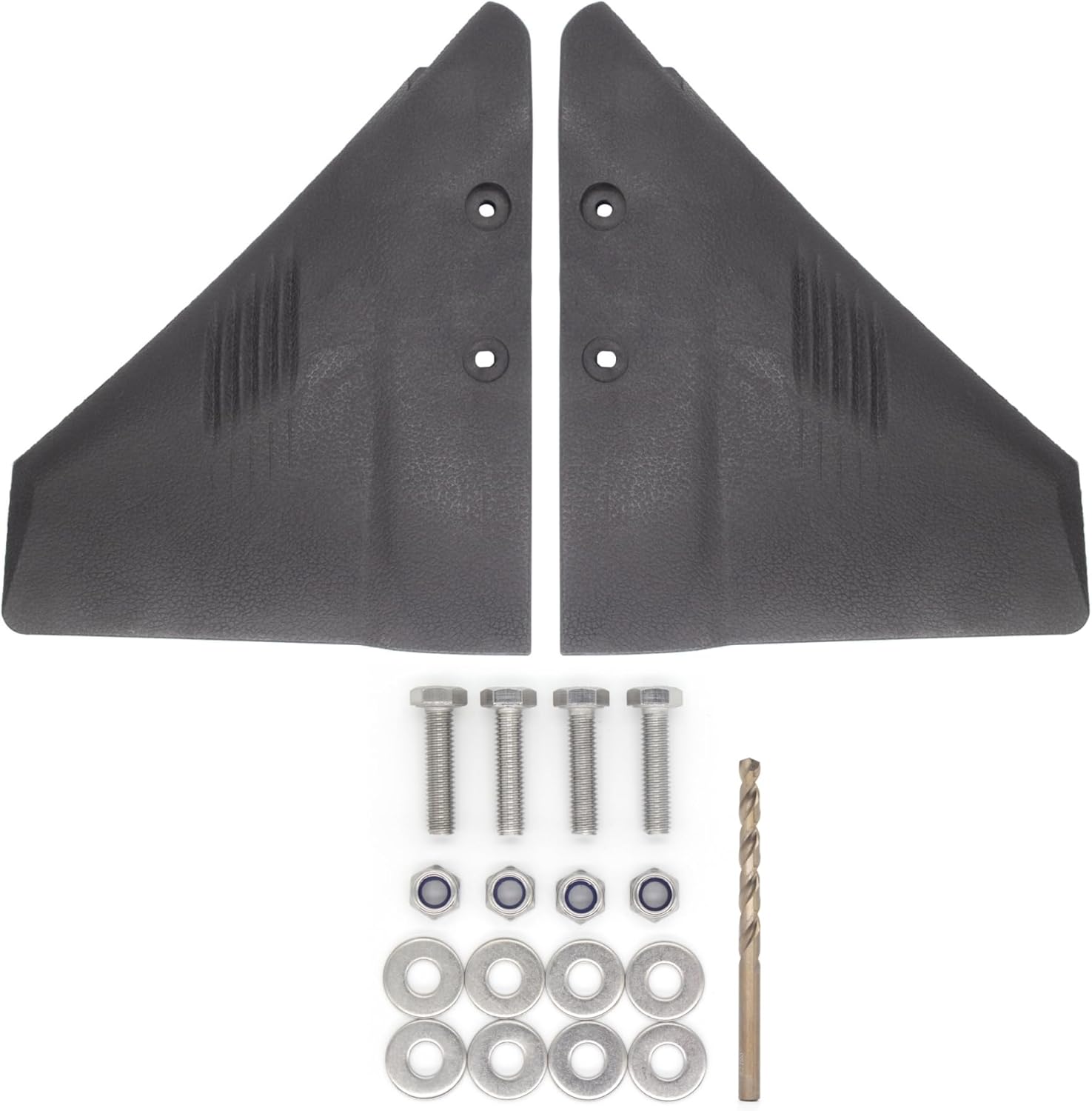 QuickMarine Boat Hydrofoil Stabilizer for Marine Outboard and Sterndrive Motors made of PA66 Plastic Black
