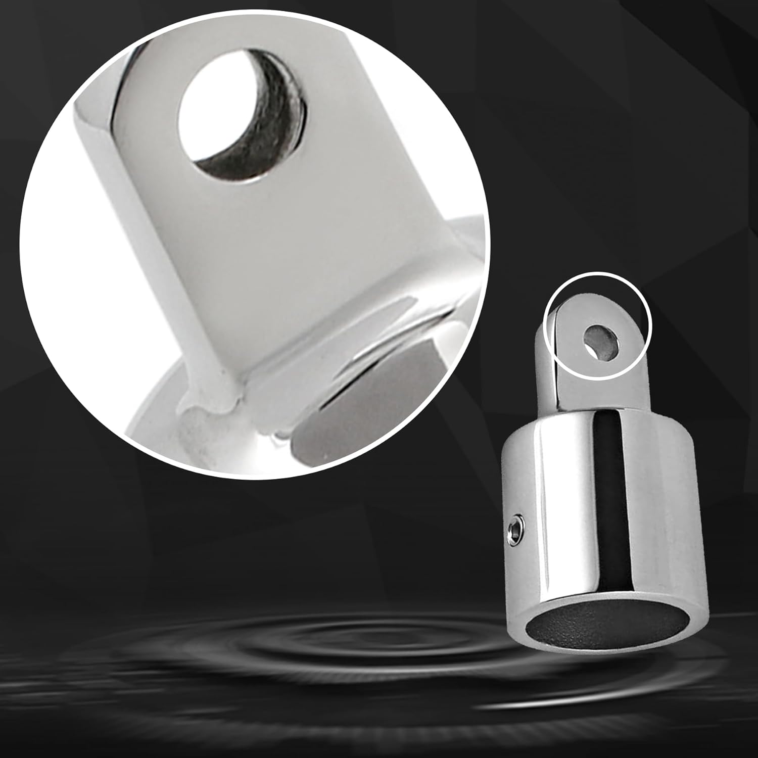 Laorde 316 Stainless Steel Bimini Top Eye End Cap 7/8 inch and 1 inch Marine Grade Heavy Duty Bimini Top Parts for Boats with L Shape Hex Key - Image 6