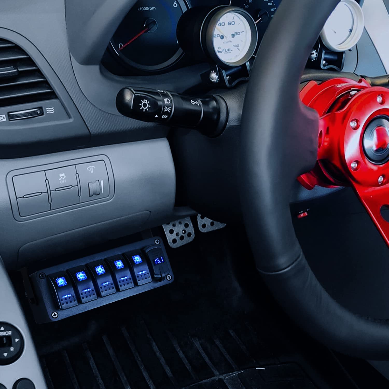 Nilight 4 Gang Rocker Switch Box 12V SPST ON Off PD Type C and QC 3.0 USB Charger Voltmeter Waterproof Aluminum Panel DIY Stickers for Boats Cars RVs Trucks - Image 5