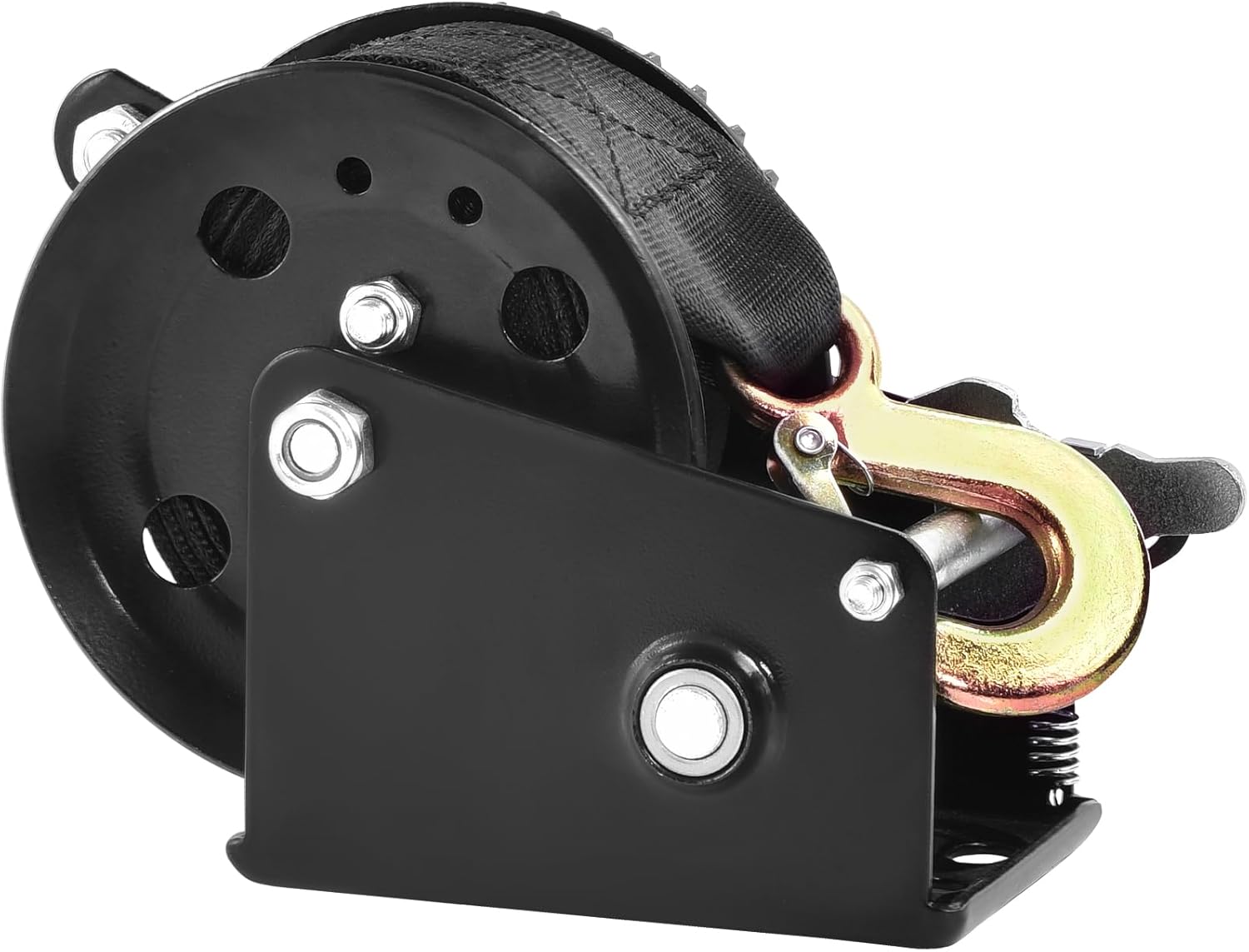 VEVOR Boat Winch,1200 lbs Capacity Hand Boat Trailer Winch Heavy Duty Rope Crank with 23 ft Polyester Strap and Two-Way Ratchet, Manual Operated Hand Crank Winch for Trailer, Boat or ATV Towing - Image 9