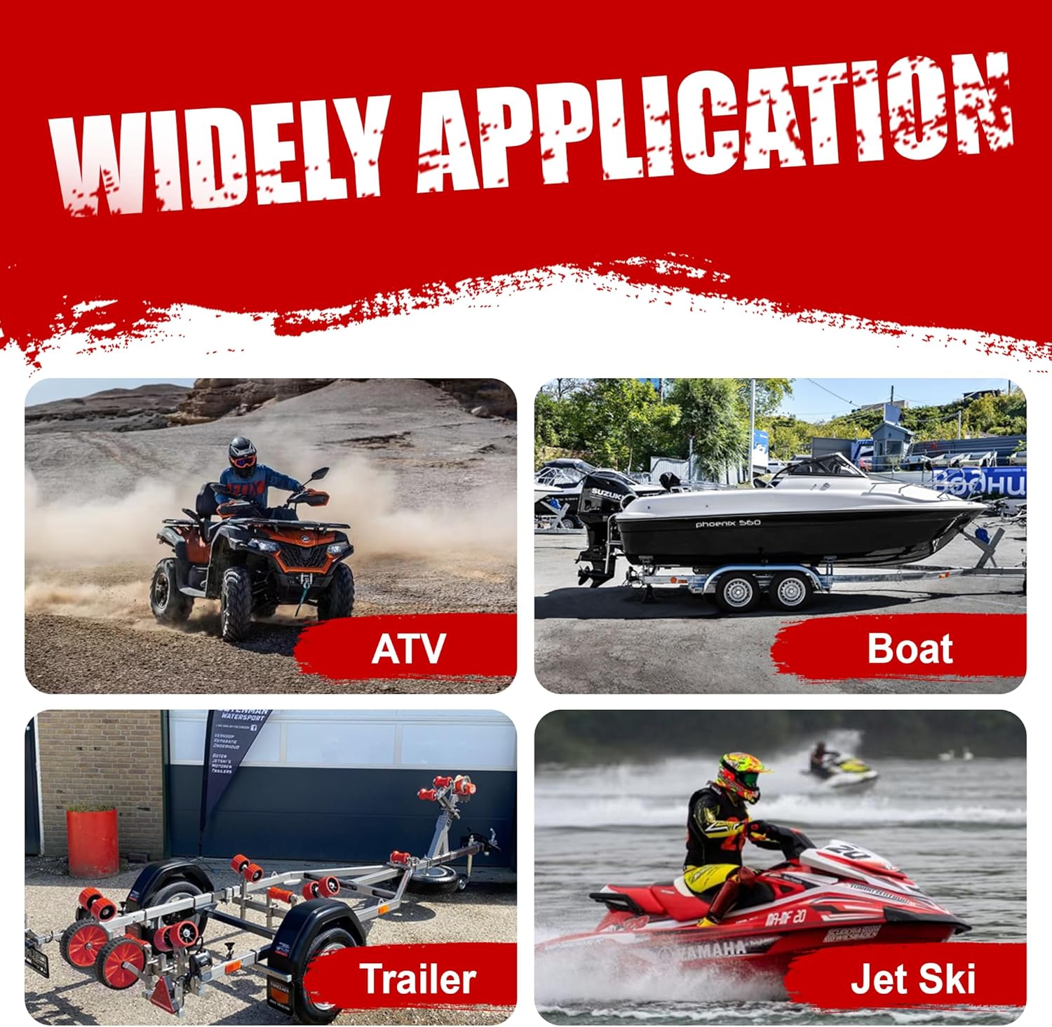 TYT 600LB Boat Trailer Winch with Black Polyester Strap, Anti-Slip Handle Crank Gear Hand Winch, Portable Two-Way Ratchet Forward & Backward Manual Rope Winch for ATV UTV Jet Ski Trailer Small Winch - Image 7