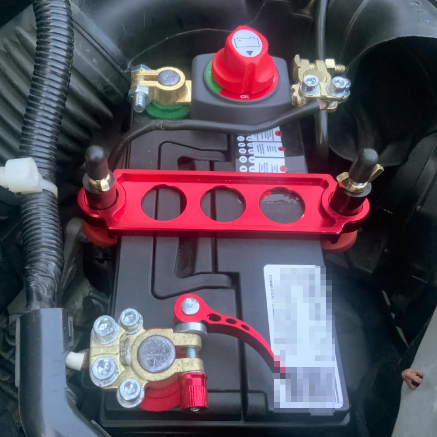 Ampper Top Post Battery Disconnect Switch 12V - 48V, Marine Battery Switch Disconnect Power Cut Shut Off for Car, RV and Boat (Negative, On/Off) - Image 3