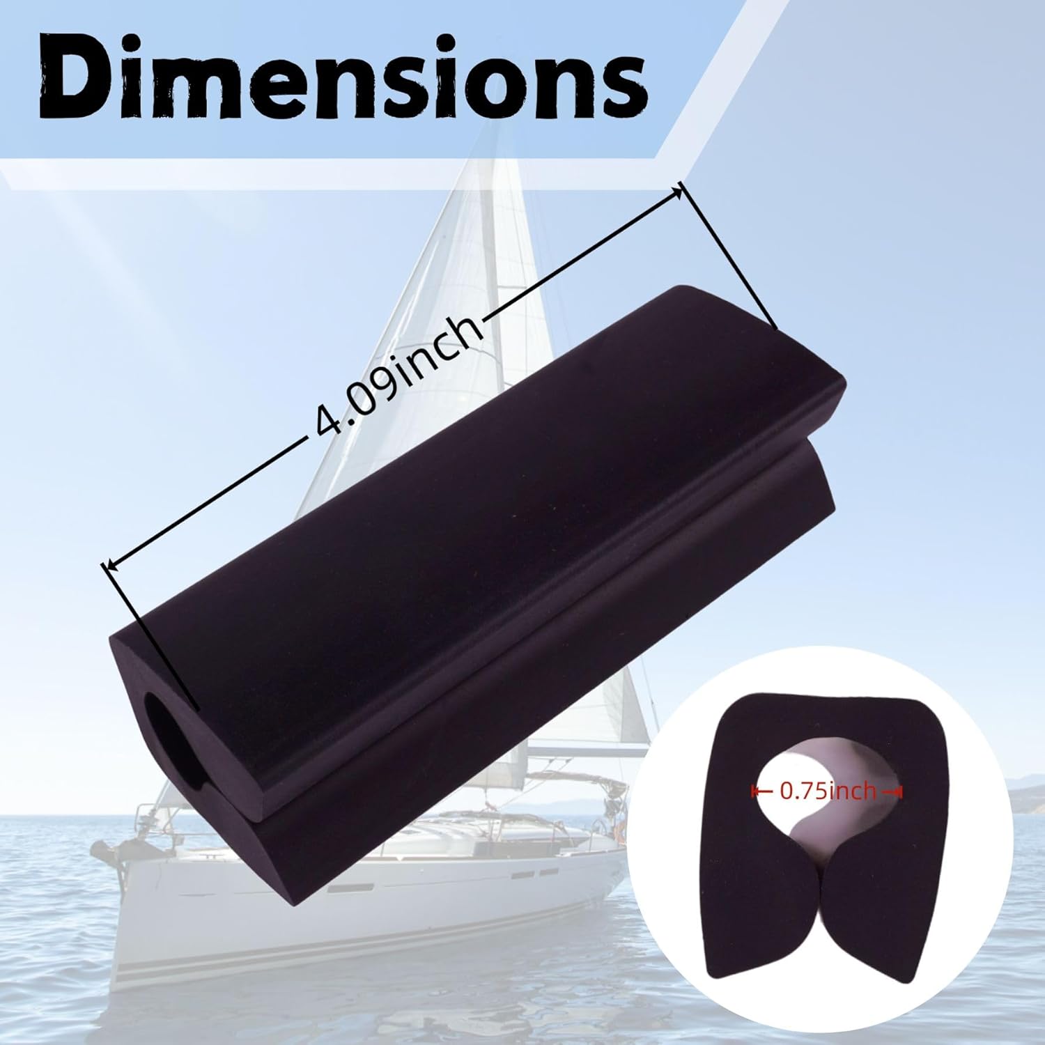 Boat Marine Outboard Motor Hydraulic Steering Stop Locks for Yamaha Mercury Evinrude Johnson Engine Trailering or Transport Rubber Black