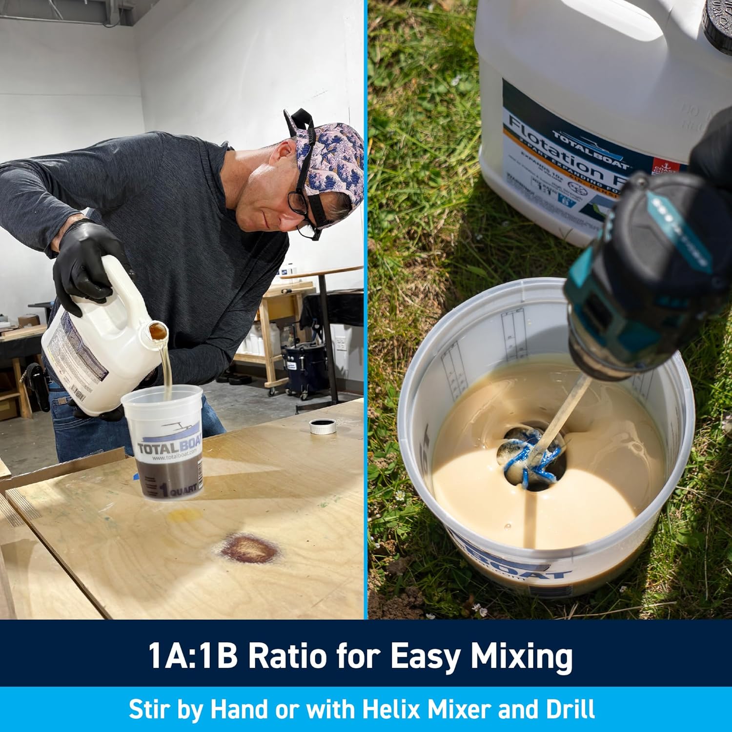 TotalBoat 6 Lb Density Expanding Foam Kit, 2 Part Closed Cell Polyurethane Liquid Foam for Boat Flotation, Casting, Carving, Sculpture, Reinforcement and Void Filling (2 Quart Kit) - Image 6