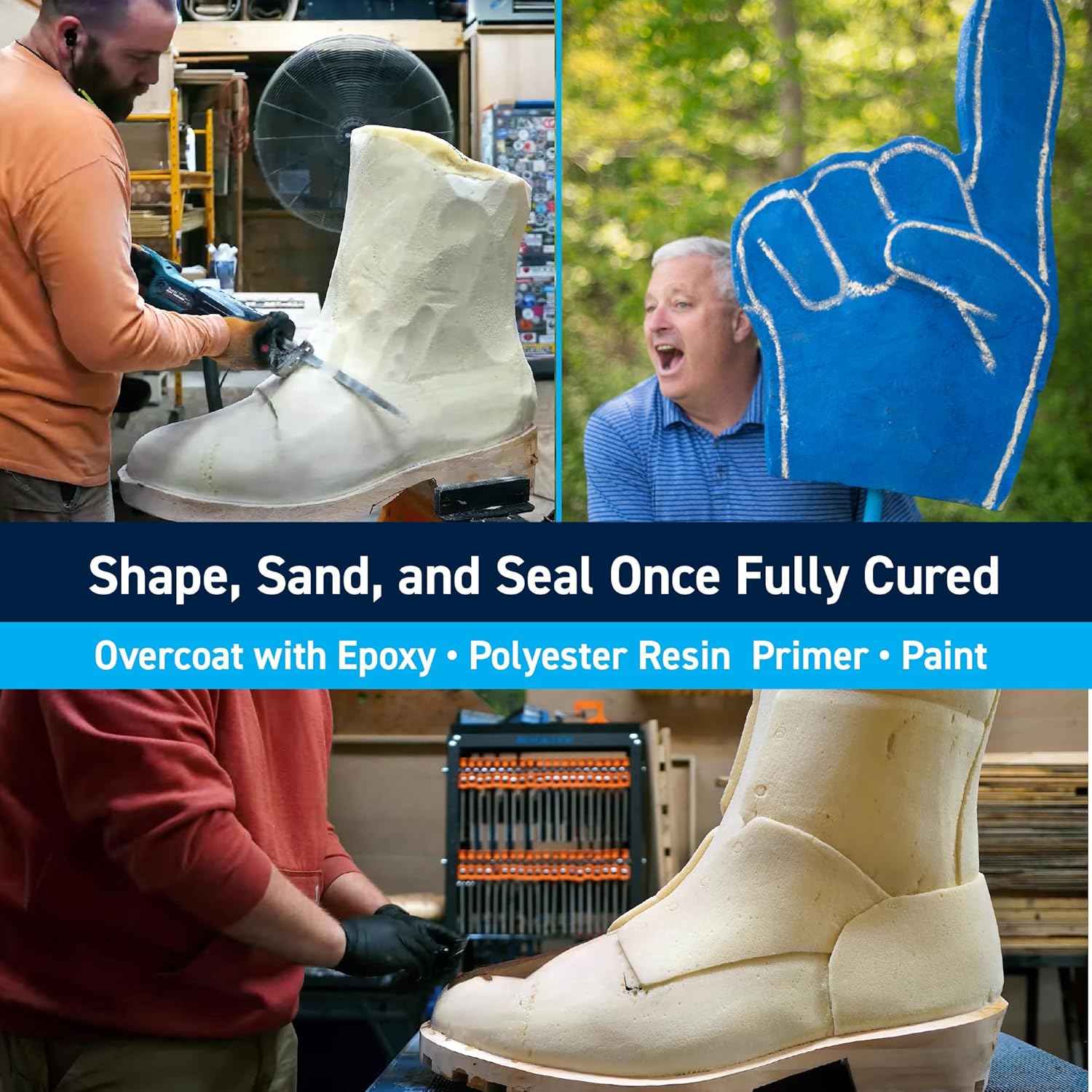 TotalBoat 6 Lb Density Expanding Foam Kit, 2 Part Closed Cell Polyurethane Liquid Foam for Boat Flotation, Casting, Carving, Sculpture, Reinforcement and Void Filling (2 Quart Kit) - Image 7