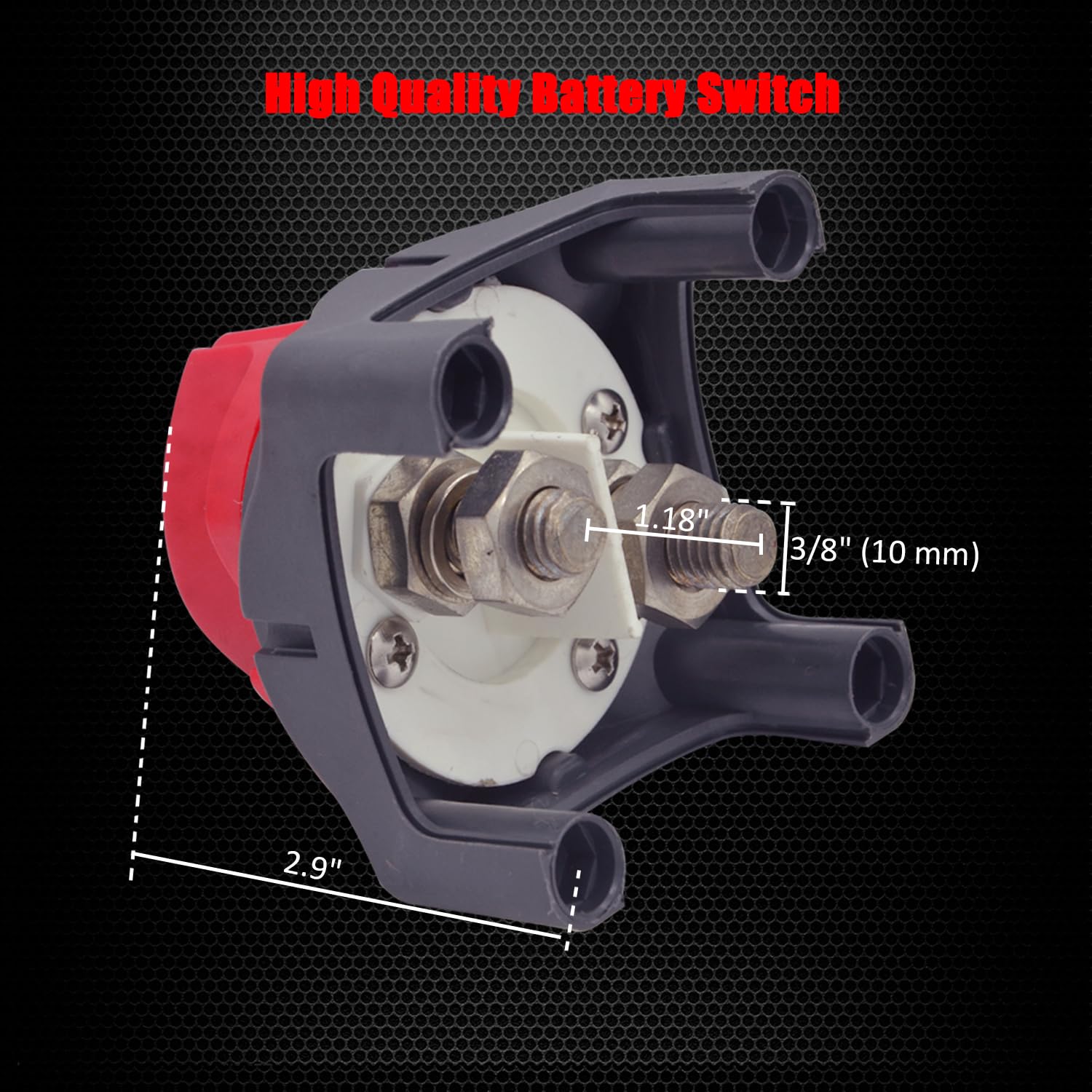 Ampper Battery Disconnect Switch 12V - 48V, Marine Battery Switch Disconnect Power Cut Shut Off for Car, Vehicle, RV and Boat (On/Off) - Image 5