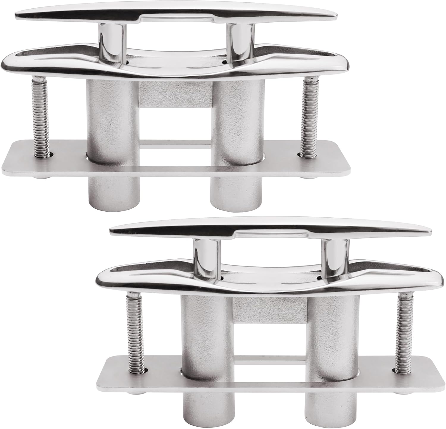 SHENGHUISS Boat Cleats 316 Stainless Steel Pop Up Cleat Retractable Heavy Duty Pull Up Cleat Flush Mount Deck Cleats with Backing Plate and Lock Nuts(5"/6"/8"/10") - Image 7