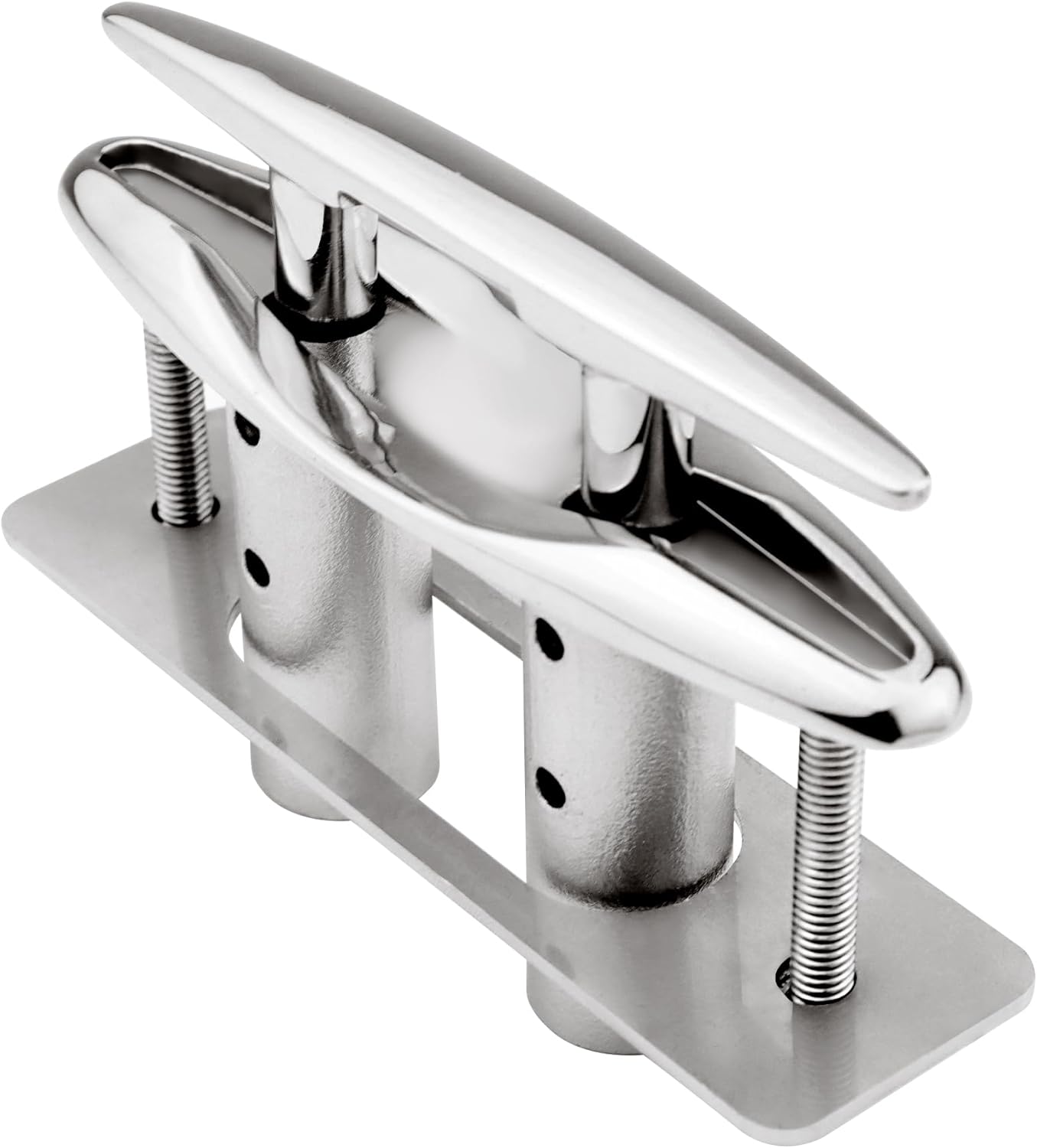 SHENGHUISS Boat Cleats 316 Stainless Steel Pop Up Cleat Retractable Heavy Duty Pull Up Cleat Flush Mount Deck Cleats with Backing Plate and Lock Nuts(5"/6"/8"/10") - Image 9