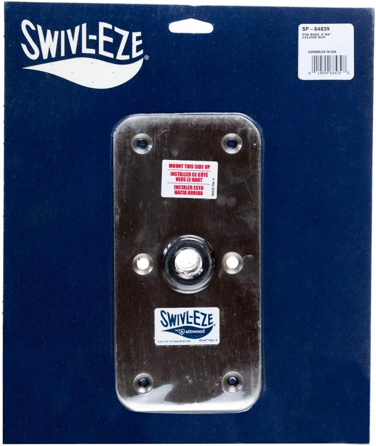 Attwood Lock'n-Pin 3/4" Boat Seat Post Base Stainless SteelPlated, Non-Threaded Lock'n-Pin 3/4" Boat Seat Post Base, SP-64839 - Image 3