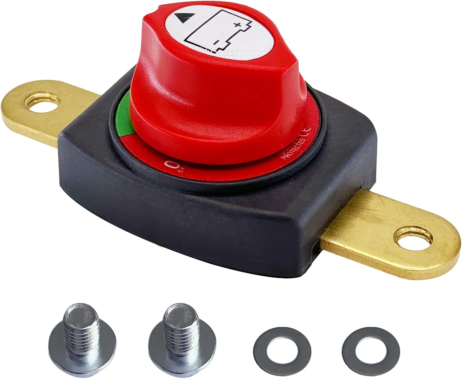 Ampper Top Post Battery Disconnect Switch 12V - 48V, Marine Battery Switch Disconnect Power Cut Shut Off for Car, RV and Boat (Negative, On/Off) - Image 9