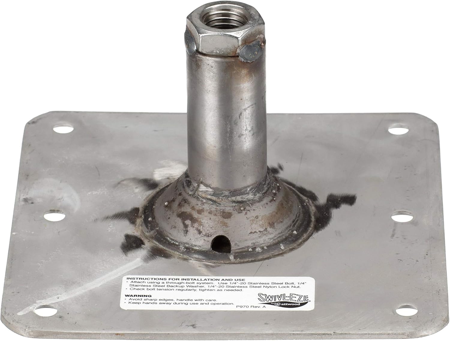 Attwood Lock'n-Pin 3/4" Boat Seat Post Base Stainless SteelPlated, Non-Threaded Lock'n-Pin 3/4" Boat Seat Post Base, SP-64839 - Image 5