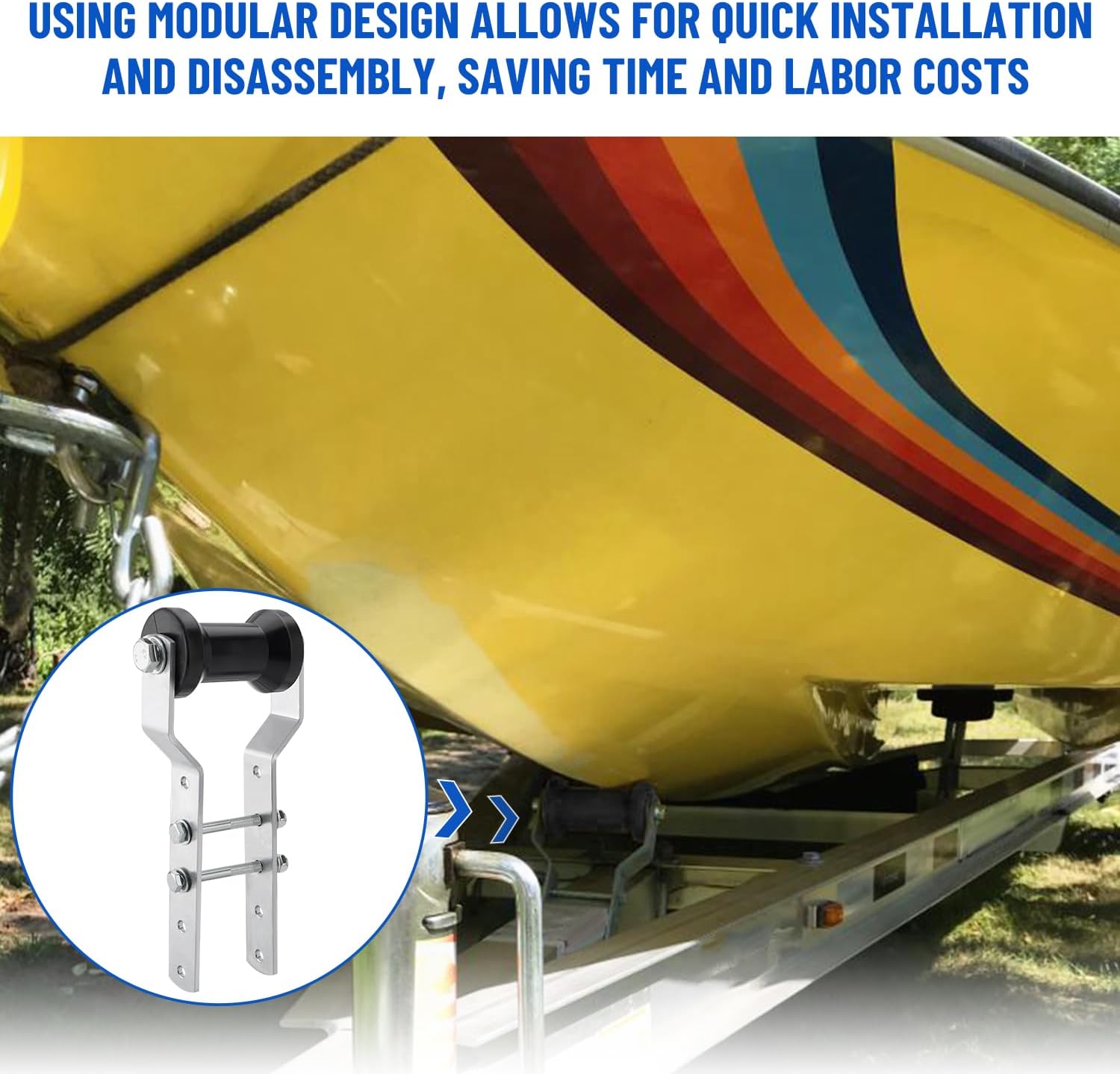 Venussar 4inch/5inch Adjustable Keel Roller with Panel Bracket Assembly