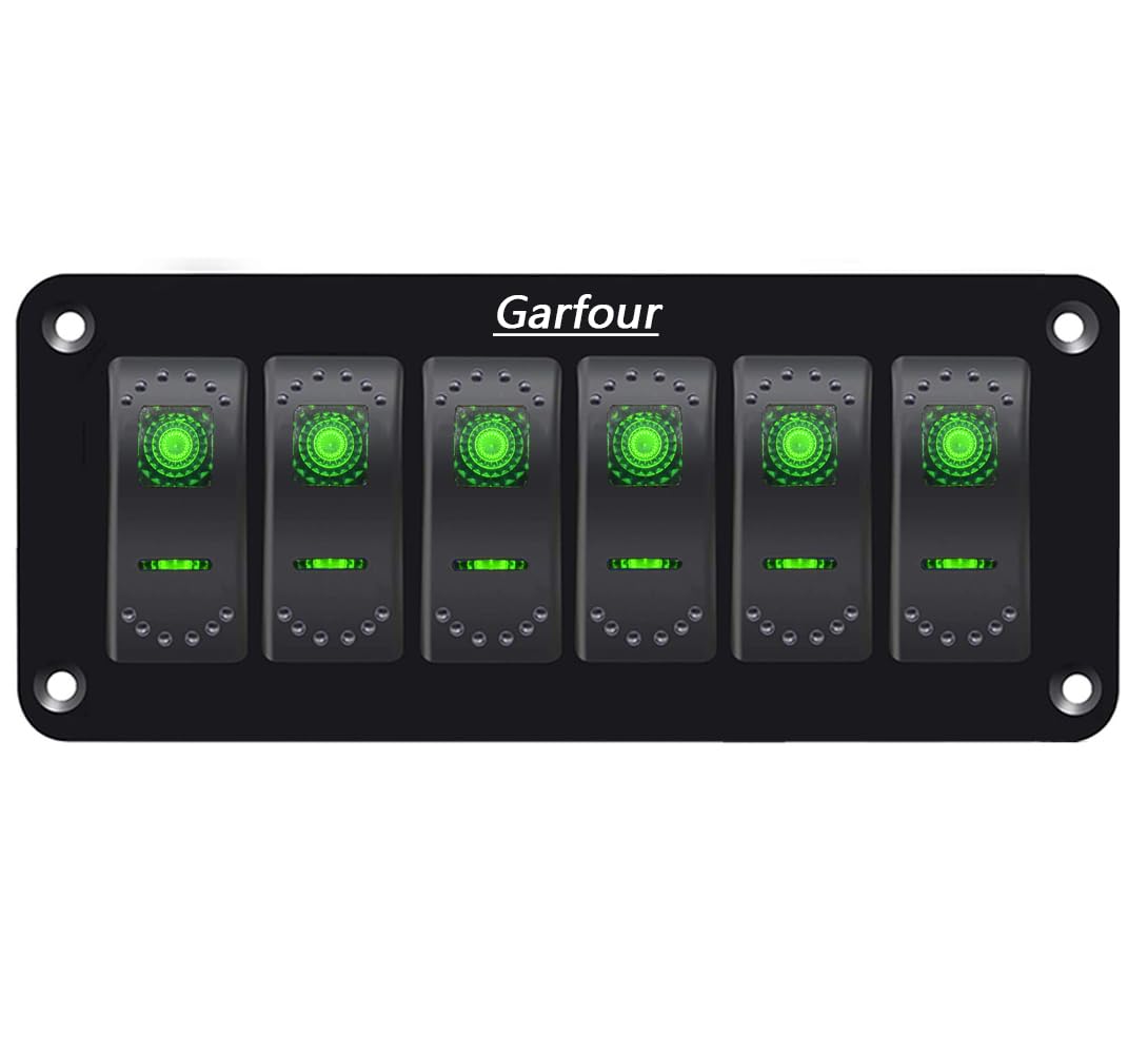 Garfour 4 Gang Boat Switch Panel, Marine-Grade Waterproof Aluminum Switch Panel with 12V Voltmeter, 3.1A Dual USB Charger &Lighter Socket - Universal for Marine, RV, Truck Control Dashboards - Image 9