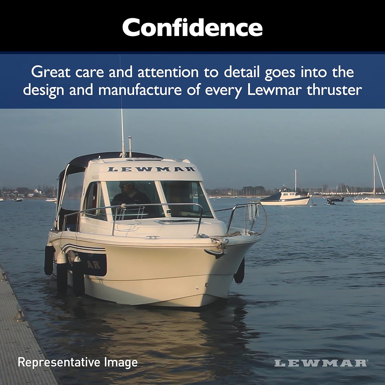 Lewmar 110TT Boat Thruster Kit 1.5 W, Single 5-Blade Propeller, 1.5kW 2.0 HP 12-Volt Motor with Joystick Control, 7-Meter Cable, Thrust Tunnel, Fuse and Holder - Image 7