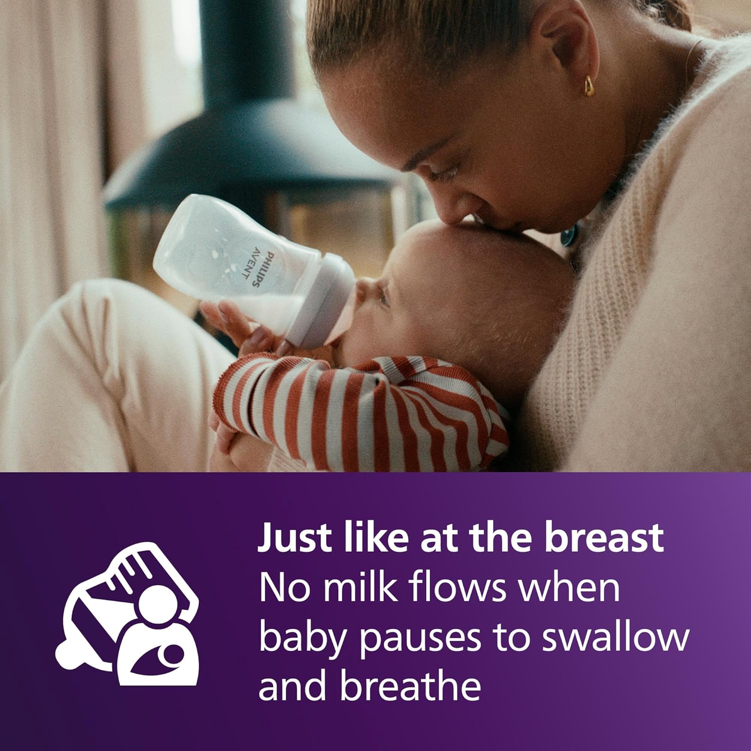 Philips Avent Natural Baby Bottles with Natural Response Nipples (Medium Flow, Flow 3), 9oz, 4-Pack, SCY903/04 - Image 3