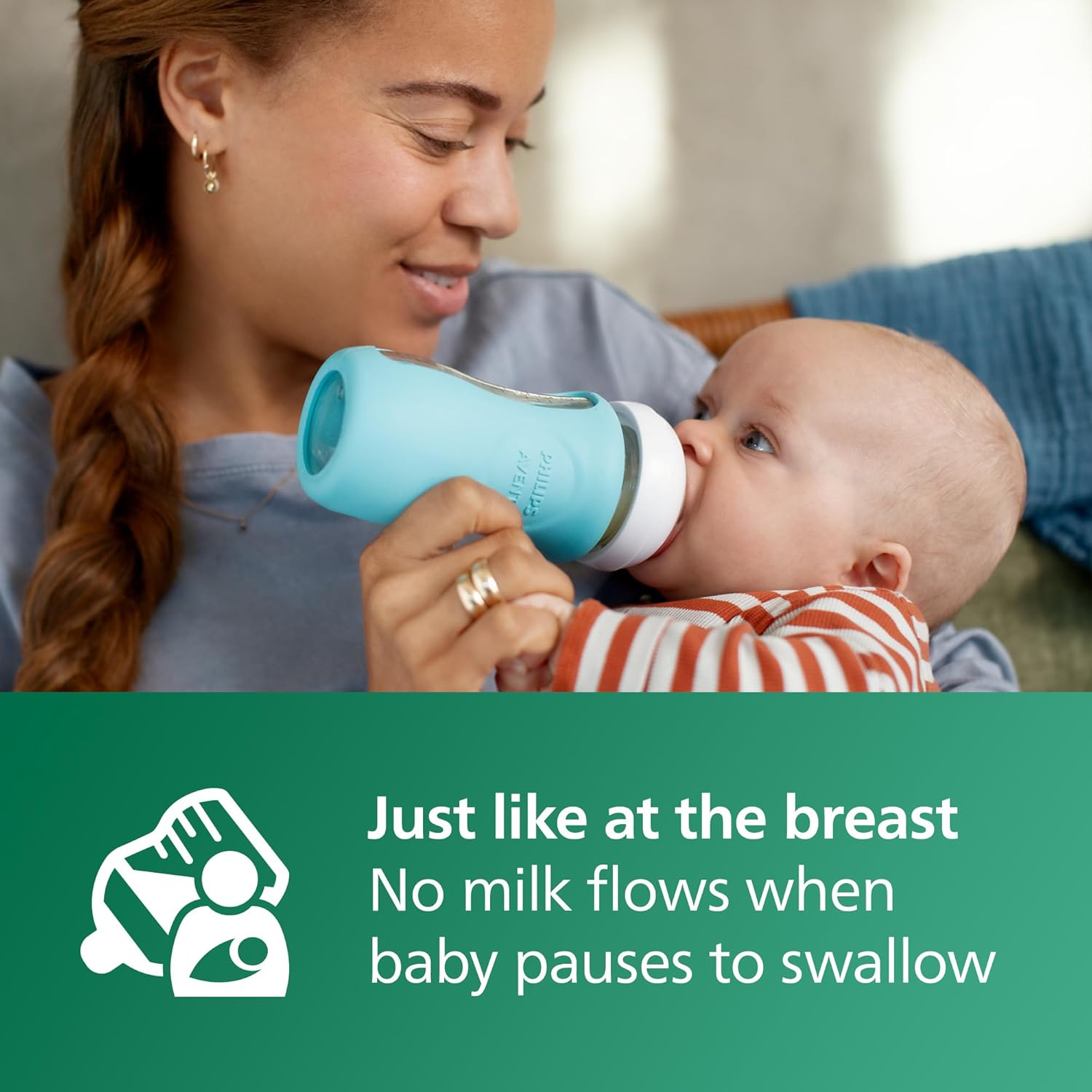 Philips Avent Glass Natural Bottle with Natural Response Nipple, Baby Gift Set, SCD858/01 - Image 4