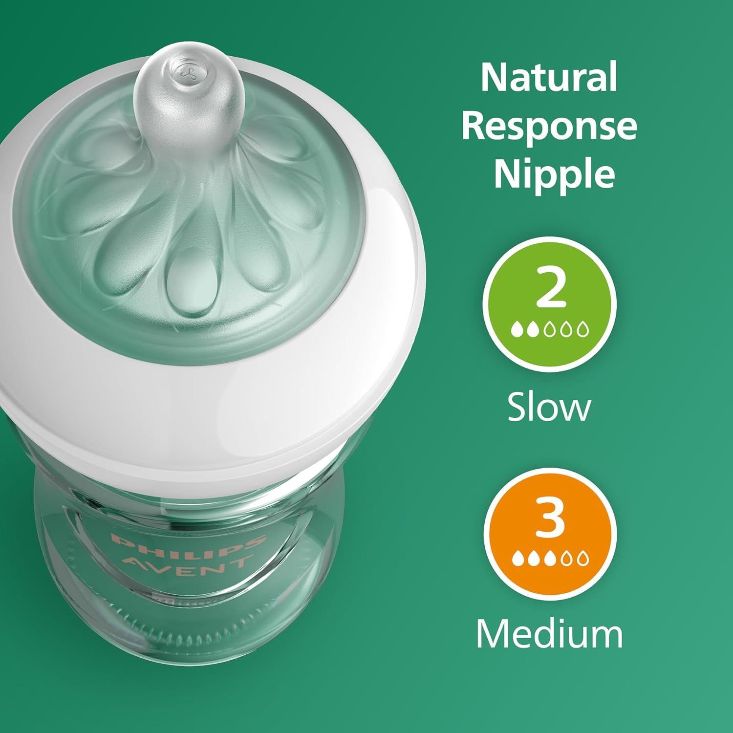 Philips Avent Glass Natural Bottle with Natural Response Nipple, Baby Gift Set, SCD858/01 - Image 6