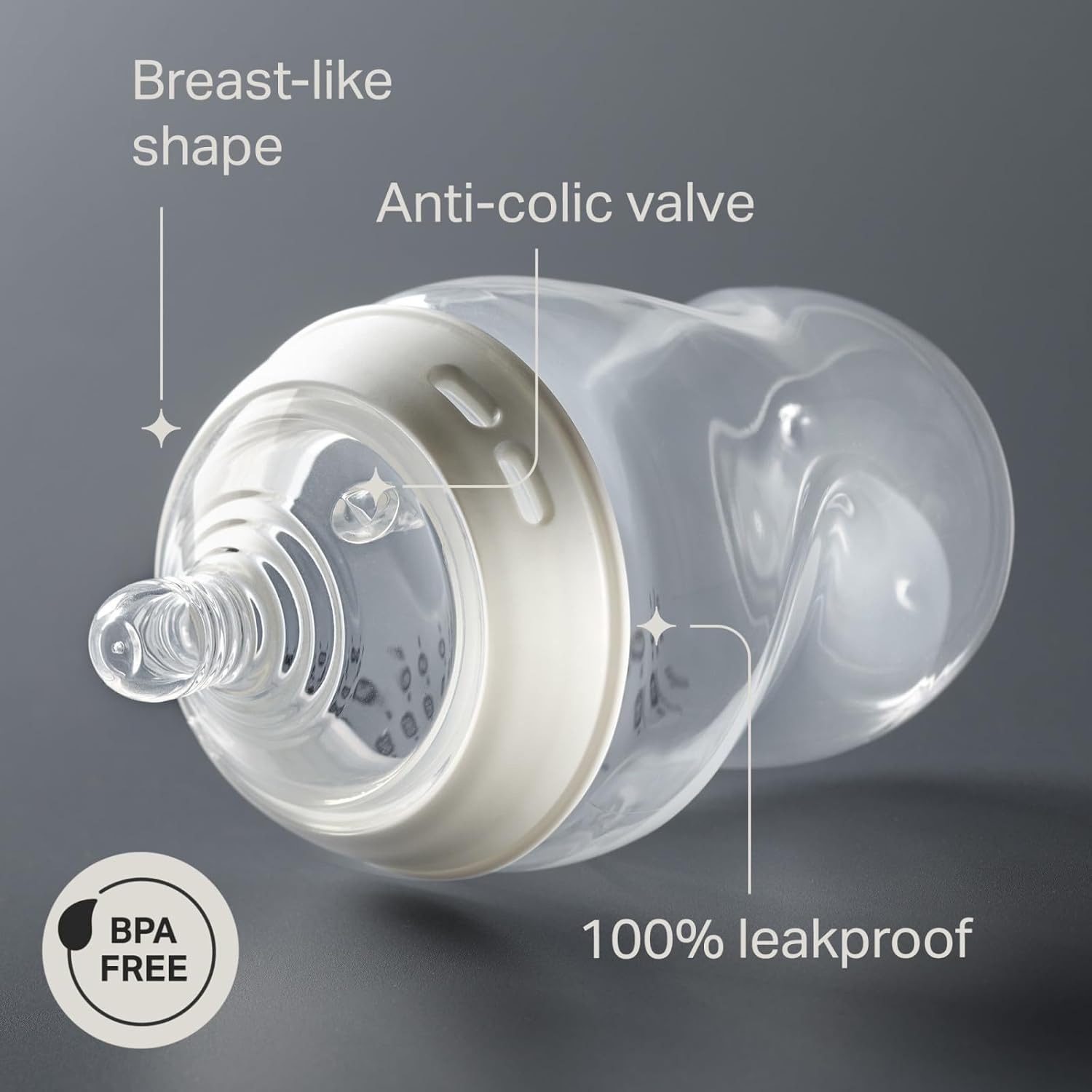 Tommee Tippee Natural Start Anti-Colic 9 oz BPA Free Baby Bottles, 0+ Months, Slow Flow Breast-Like Nipple, Self Sterilizing, Designed for Seamless Transition Between Bottle & Breast, Fiesta,Pack of 6 - Image 2