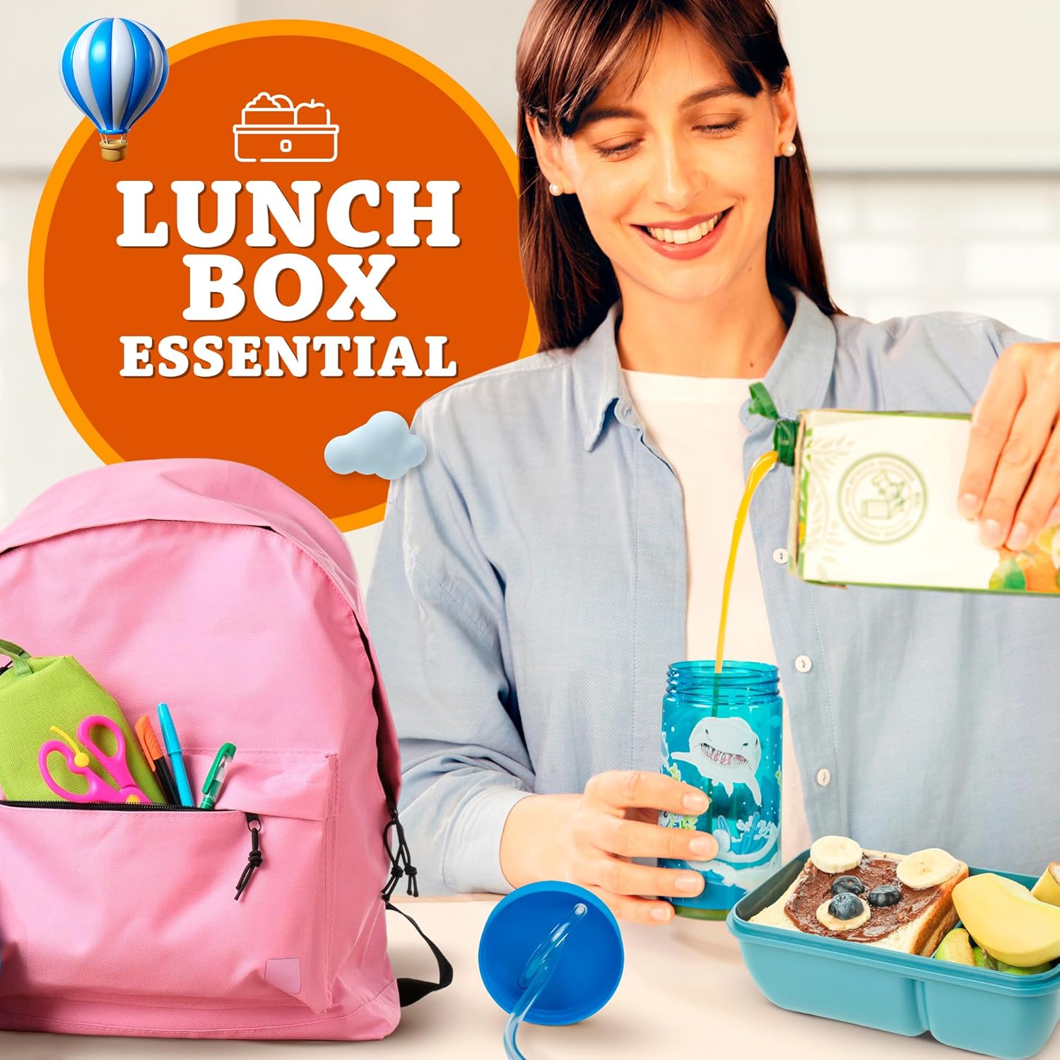 SIP WITH ME Kids Water Bottle, Toddler Cups, Tumbler with Lid and Straw, Travel Sippy Cup for Water or Milk, Kids Cups with Lids for Toddlers 3 and Up, BPA Free Plastic, 12 oz (Trend Zoo Sloth) - Image 6