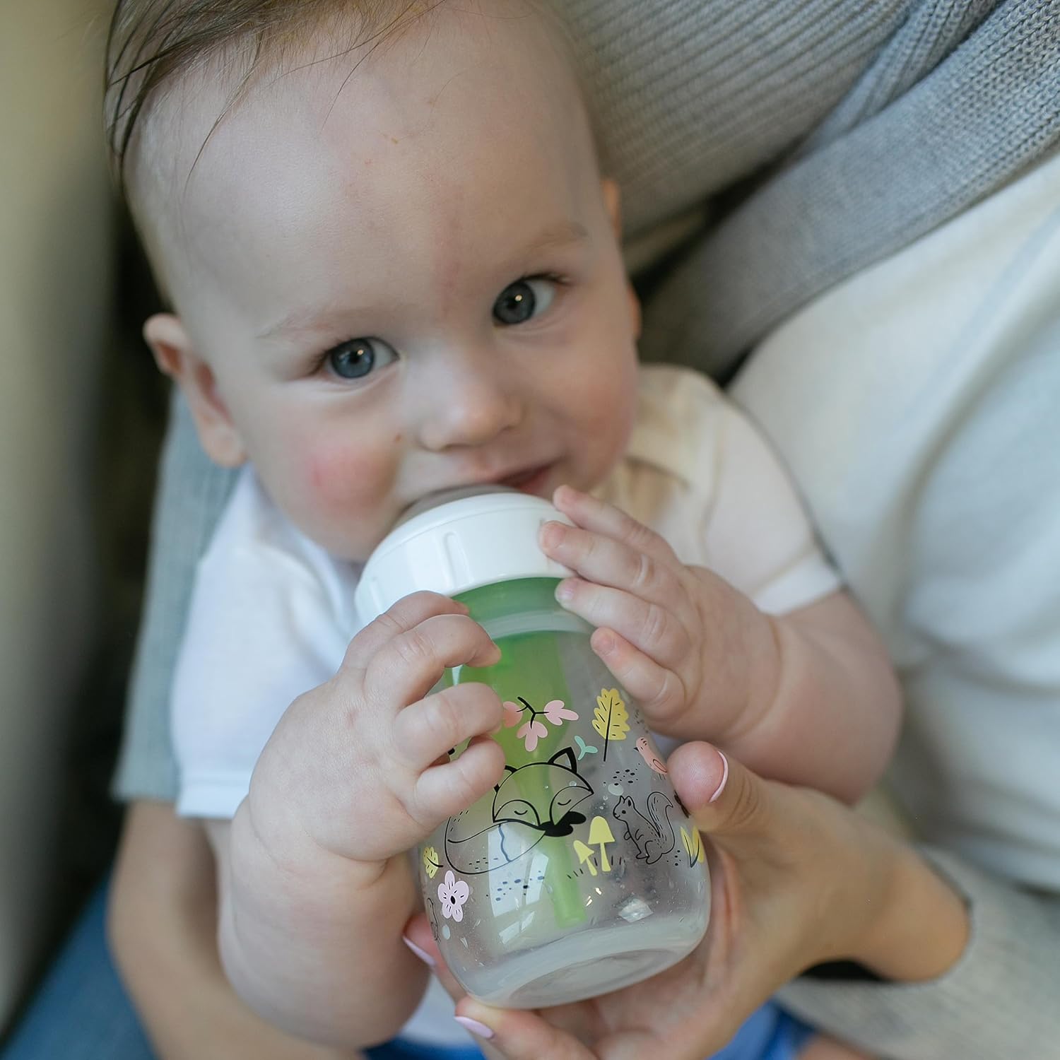 Dr. Brown's Anti-Colic Options+ Wide-Neck Baby Bottle Designer Edition Bottles, Woodland Decos, 5 oz/150 mL, Level 1 Nipple, 0m+, 2-Pack