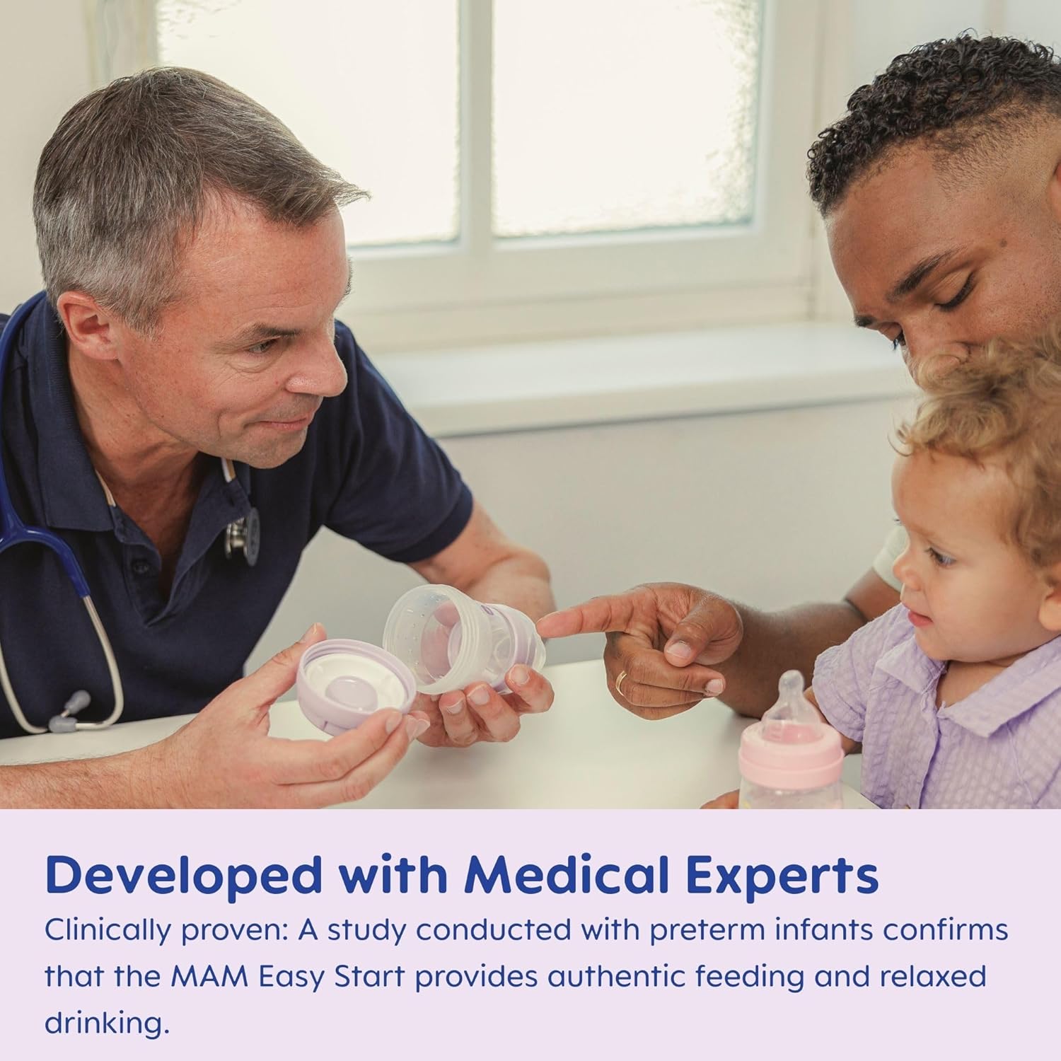 MAM Newborn Essentials Matte Feeding Set with Easy Start Anti-Colic Bottles 5oz, Self-Sterilizing, 0-3 Months Pacifiers and Skinsoft Silicone Nipples, Baby Gift, 10 Pieces