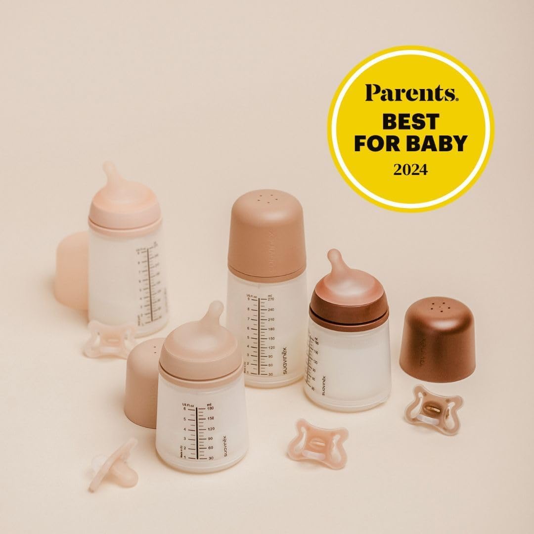 Suavinex Zero Zero Anti Colic Baby Bottle, No 1 Spanish Baby Bottle Brand, Minimizes Bottle Rejection & Nipple Confusion, Perfect for Breastfeeding Babies, 4 PK 6 oz, Deep Tone, Adaptable Flow - Image 7